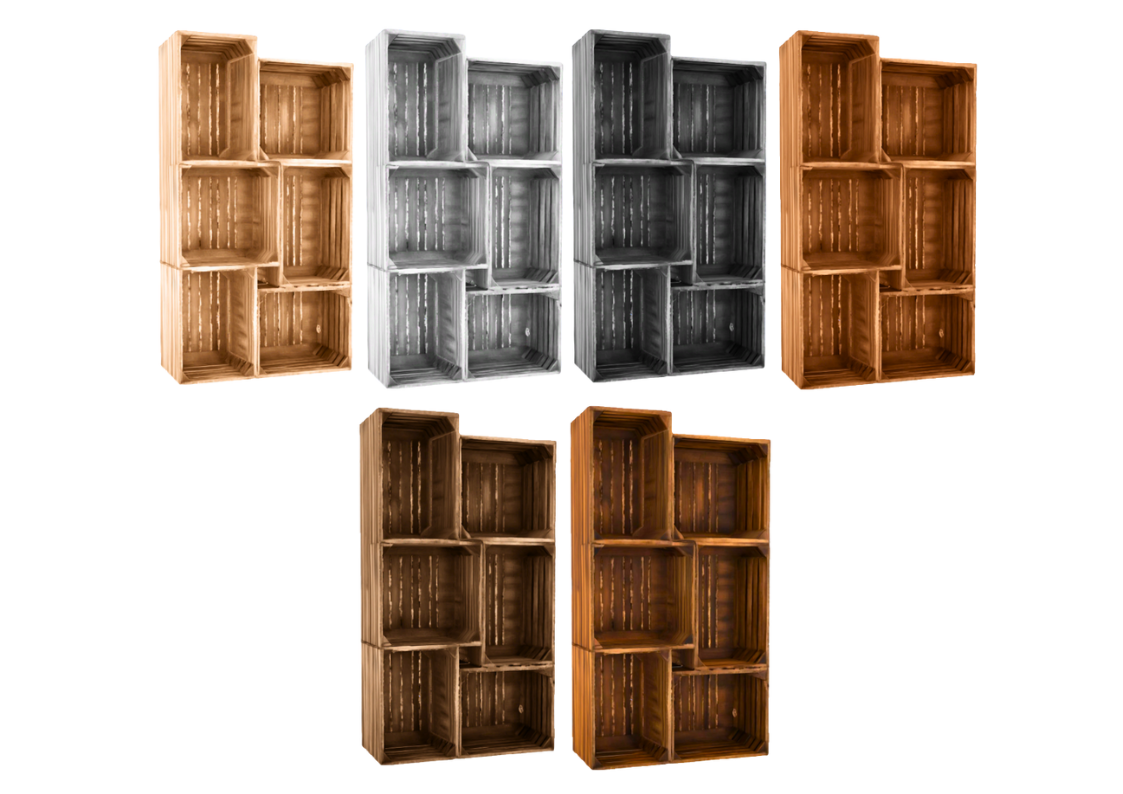 Wooden Crate Shelves mod for The Sims 4 