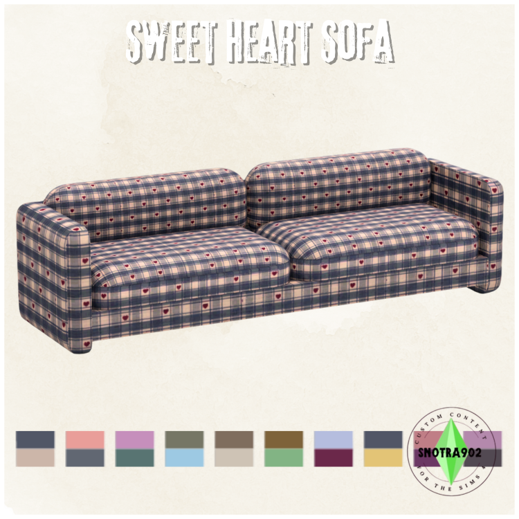 Sweet Heart Sofa mod for The Sims 4 