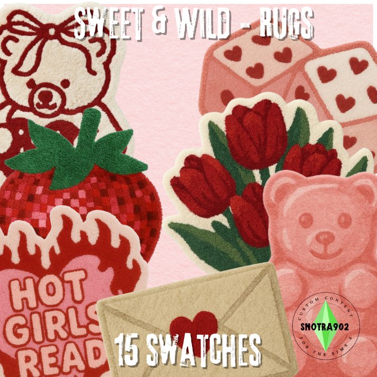Sweet & Wild - Rugs mod for The Sims 4 
