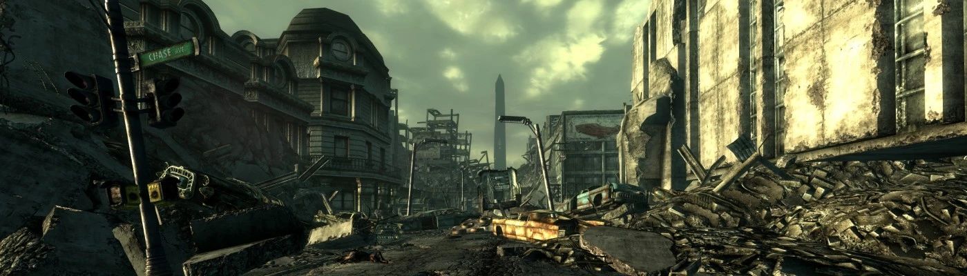 TTW Intro Street Bus and Trailer Ruins mod for Fallout: New Vegas