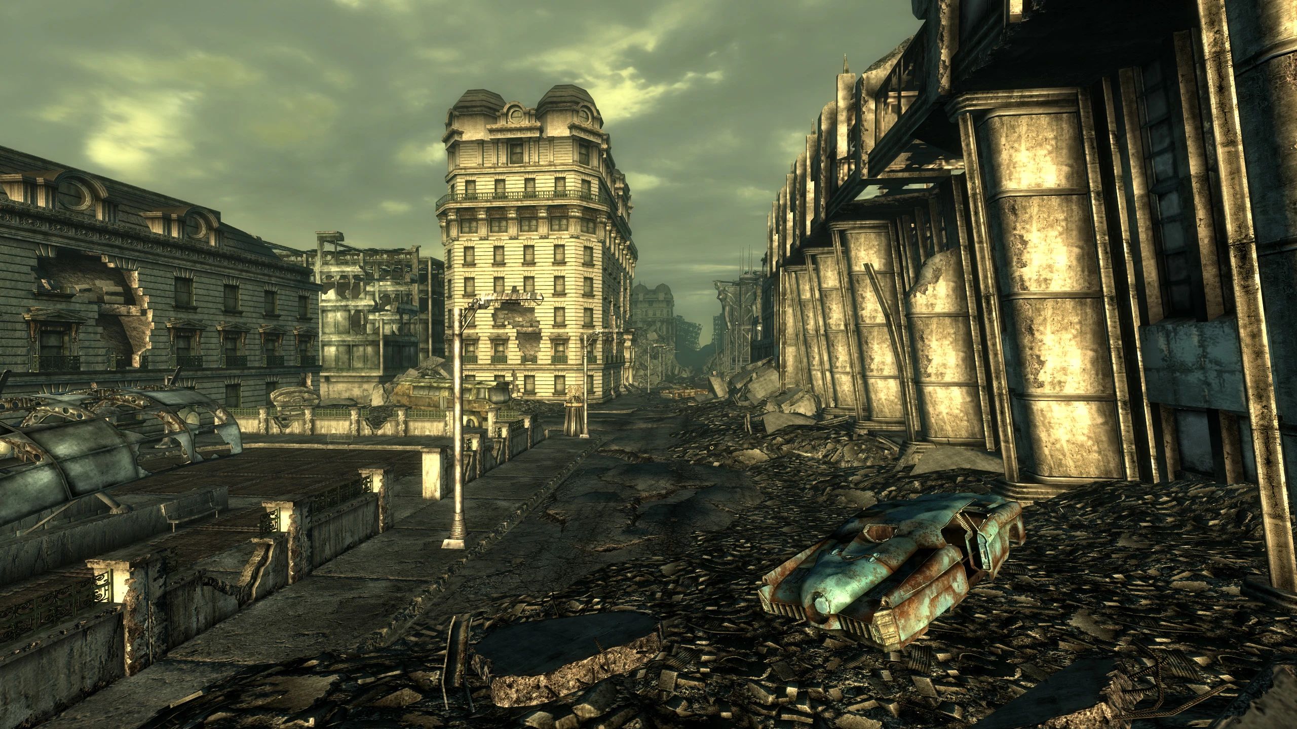 TTW Intro Street Bus and Trailer Ruins mod for Fallout: New Vegas