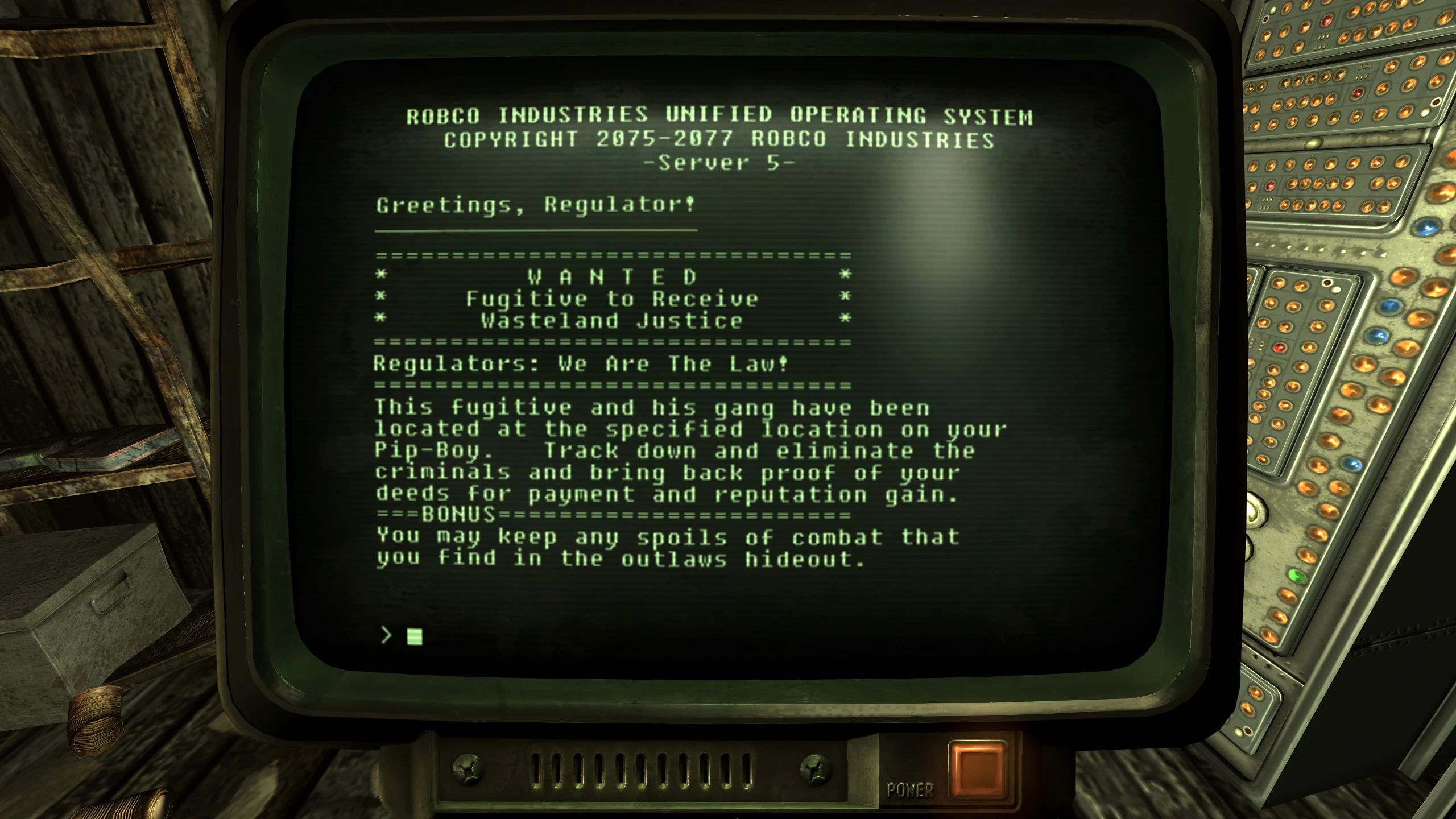 TTW The Regulators mod for Fallout: New Vegas