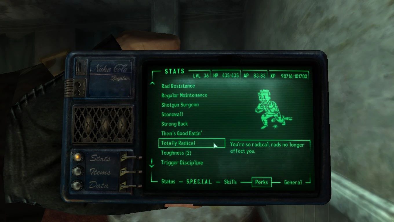 Totally Radical Perk mod for Fallout: New Vegas