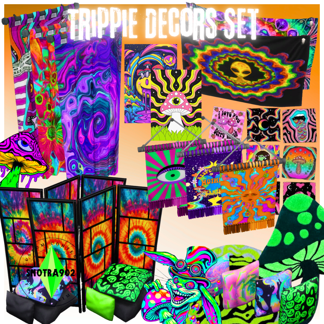 Trippie Decors Set mod for The Sims 4 