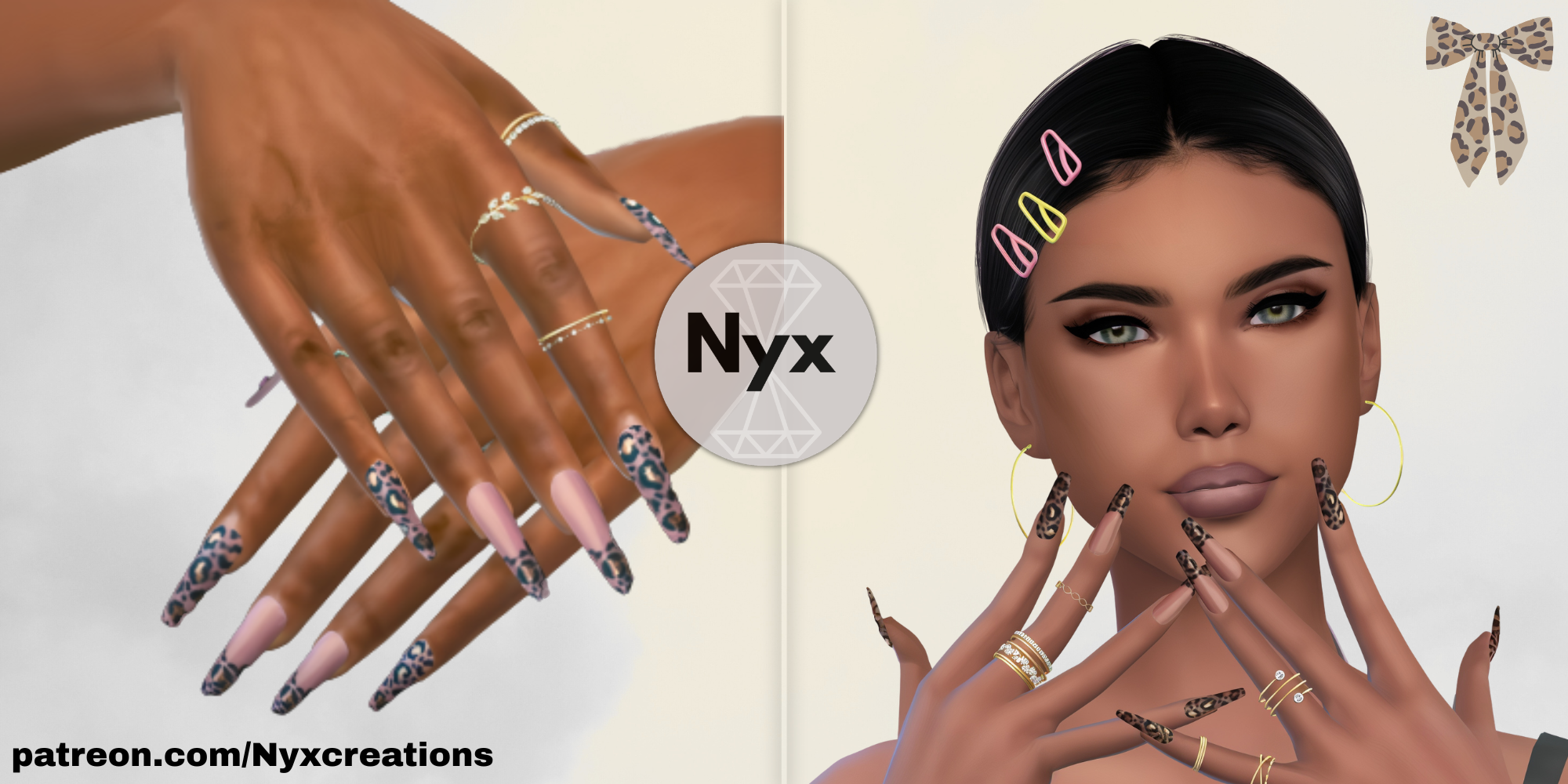 Matte nails set 38 mod for The Sims 4 