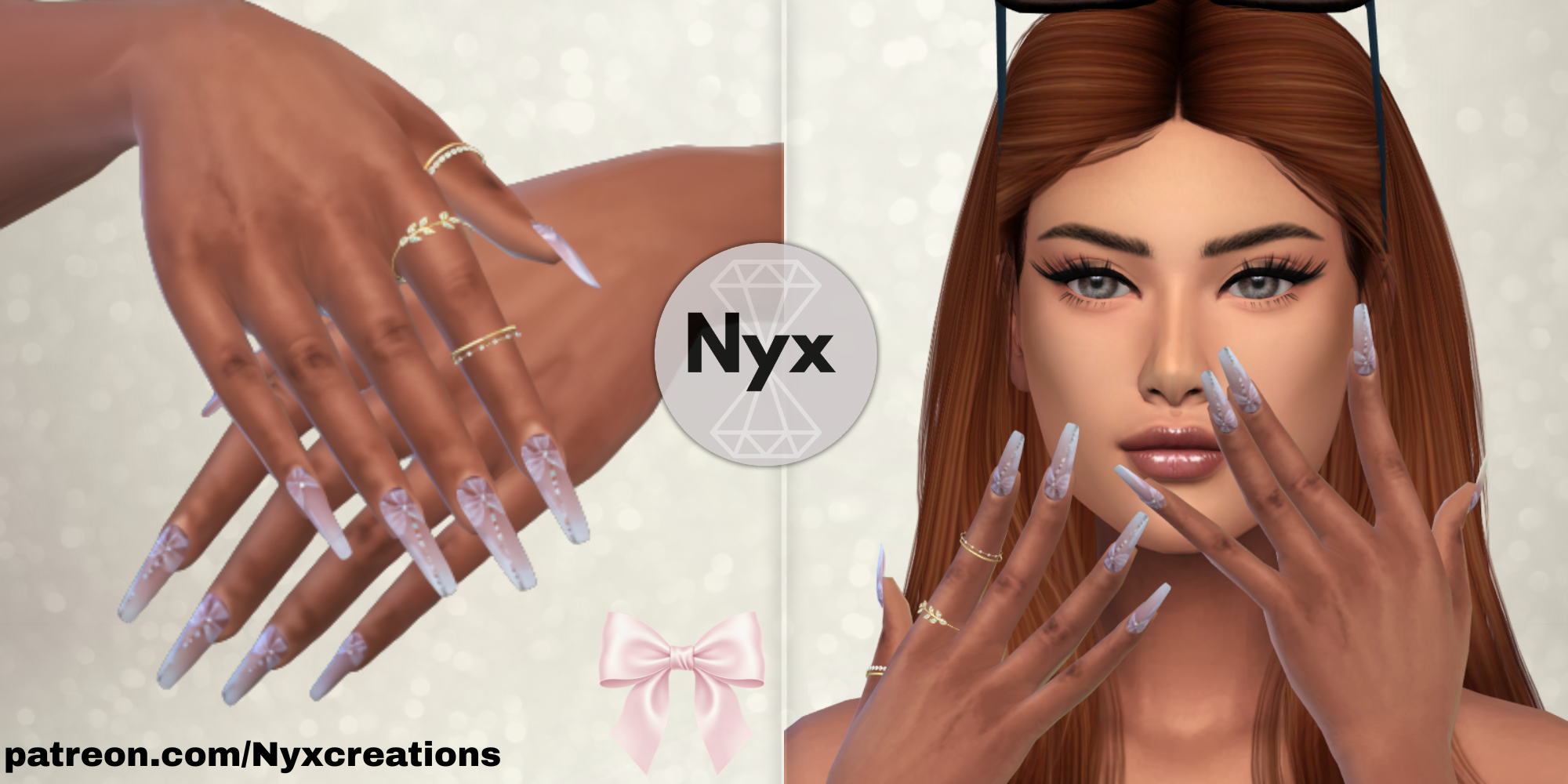French nails set 81 mod for The Sims 4 