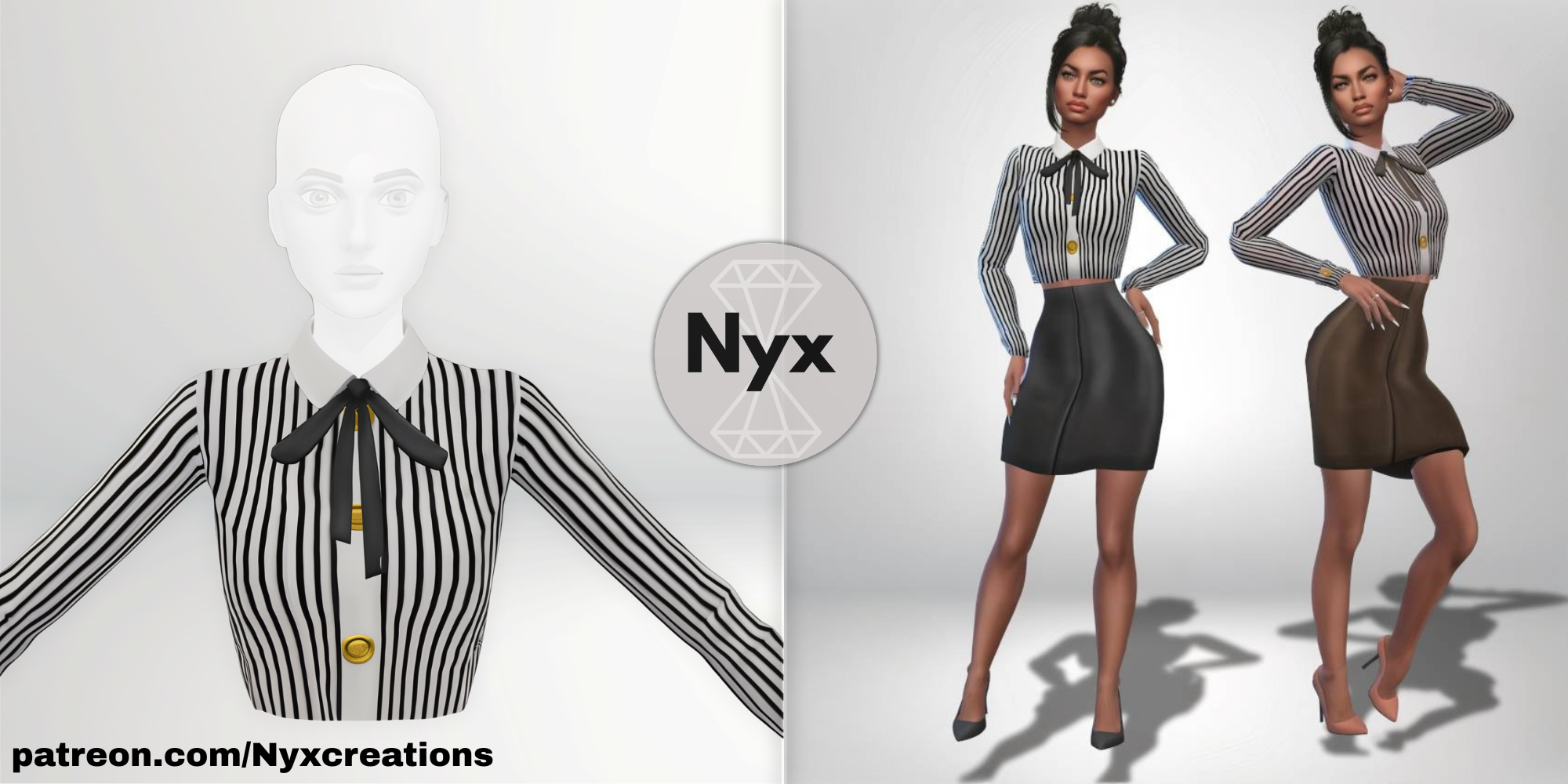 Classic business shirt long sleeve mod for The Sims 4 