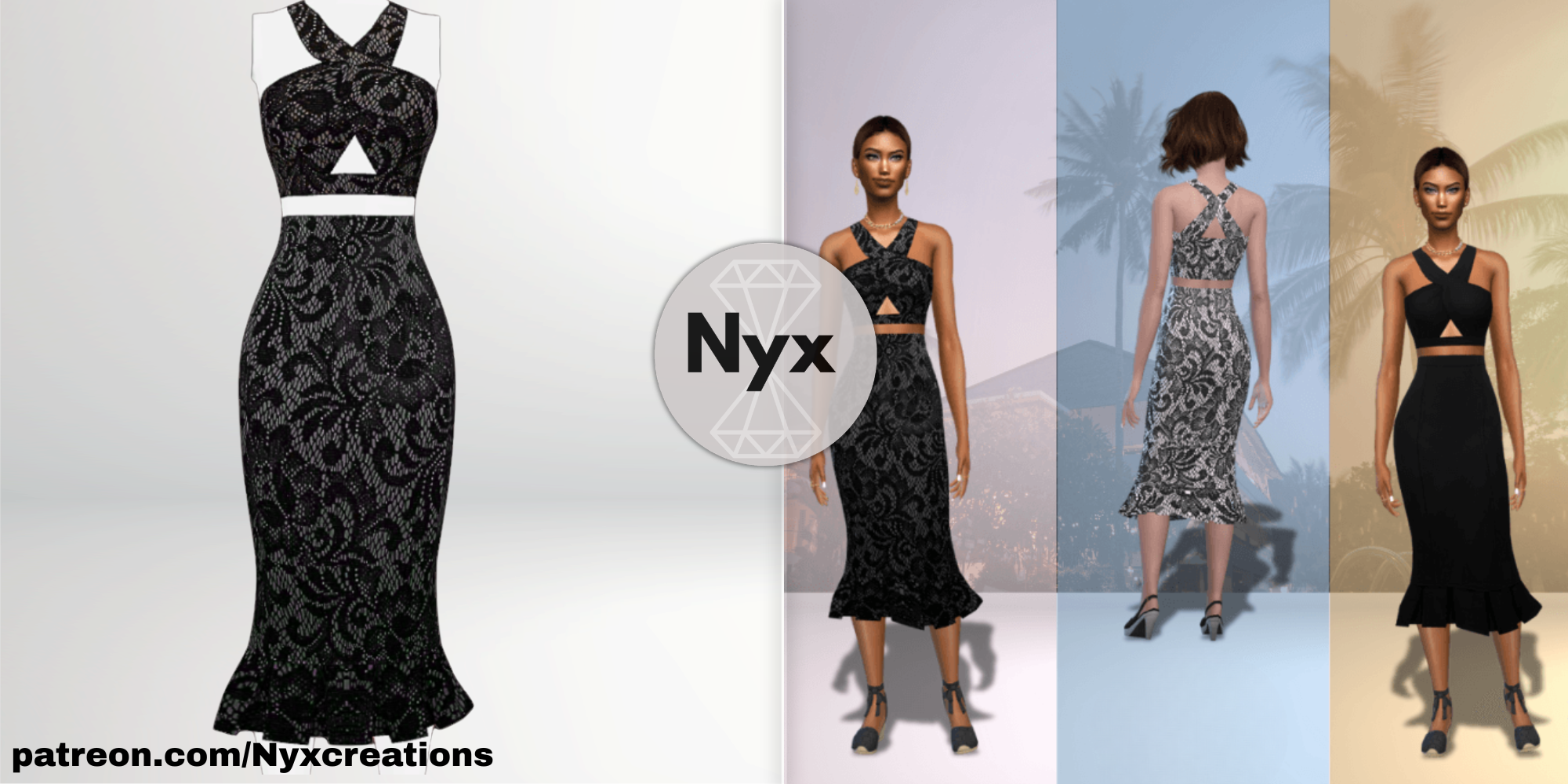 Diva dress mod for The Sims 4 