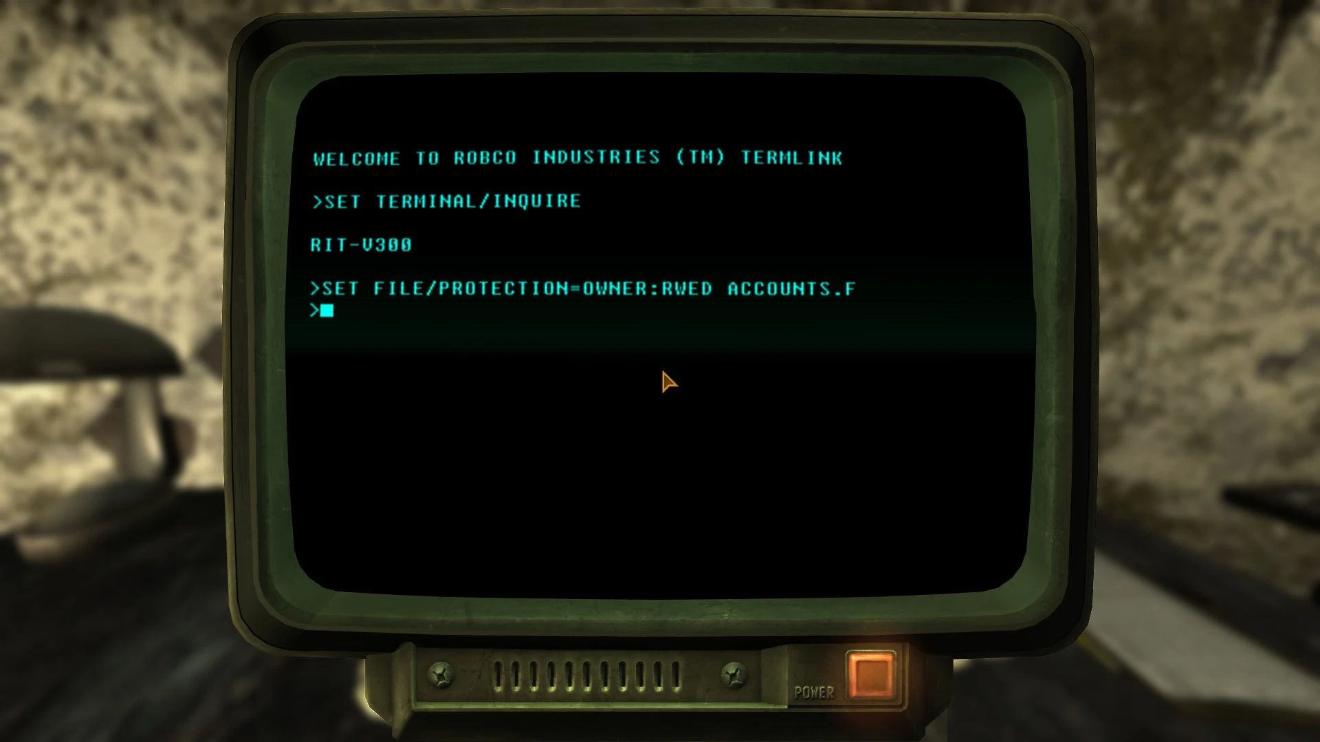 Clean Terminal Screen mod for Fallout: New Vegas