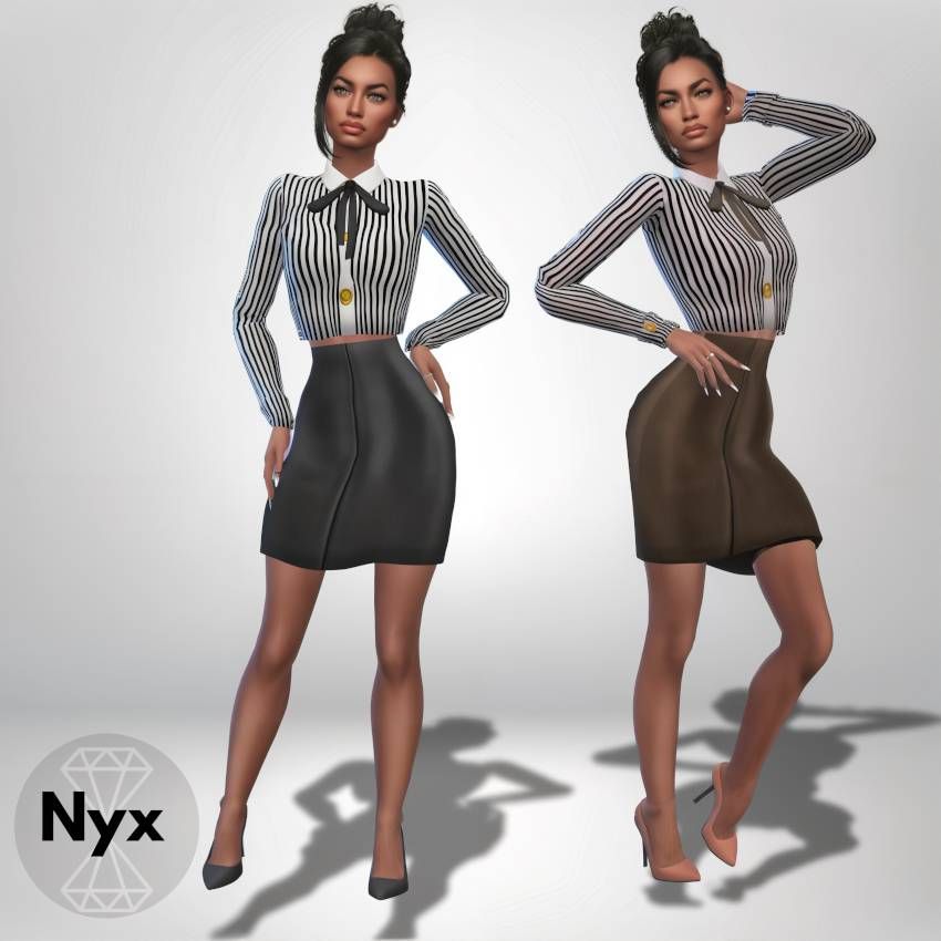 Classic business shirt long sleeve mod for The Sims 4 