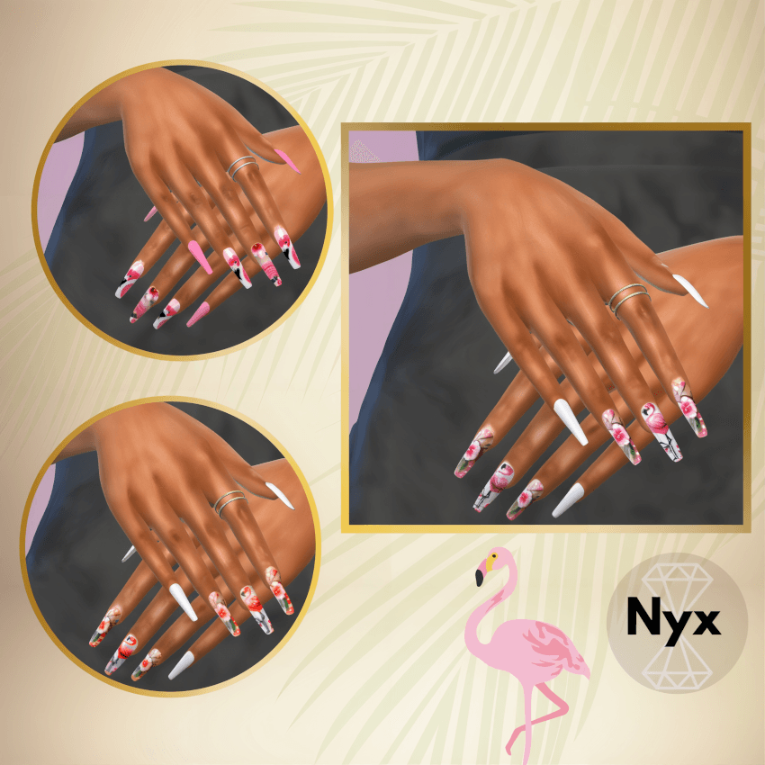 Summer nails set 06 mod for The Sims 4 