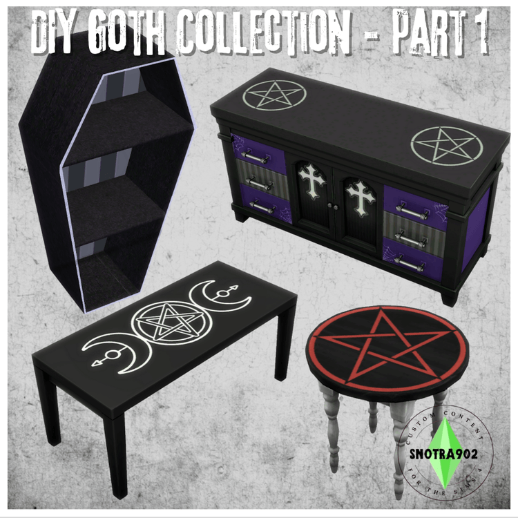 DIY Goth - Part 1 mod for The Sims 4 