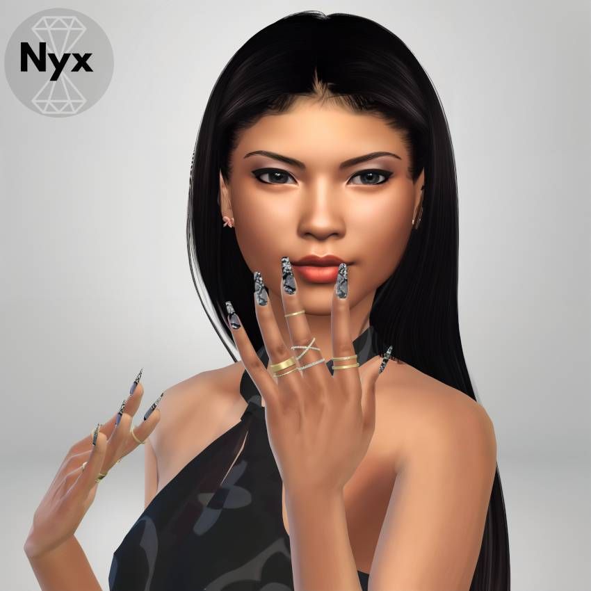 Snake venom nails mod for The Sims 4 