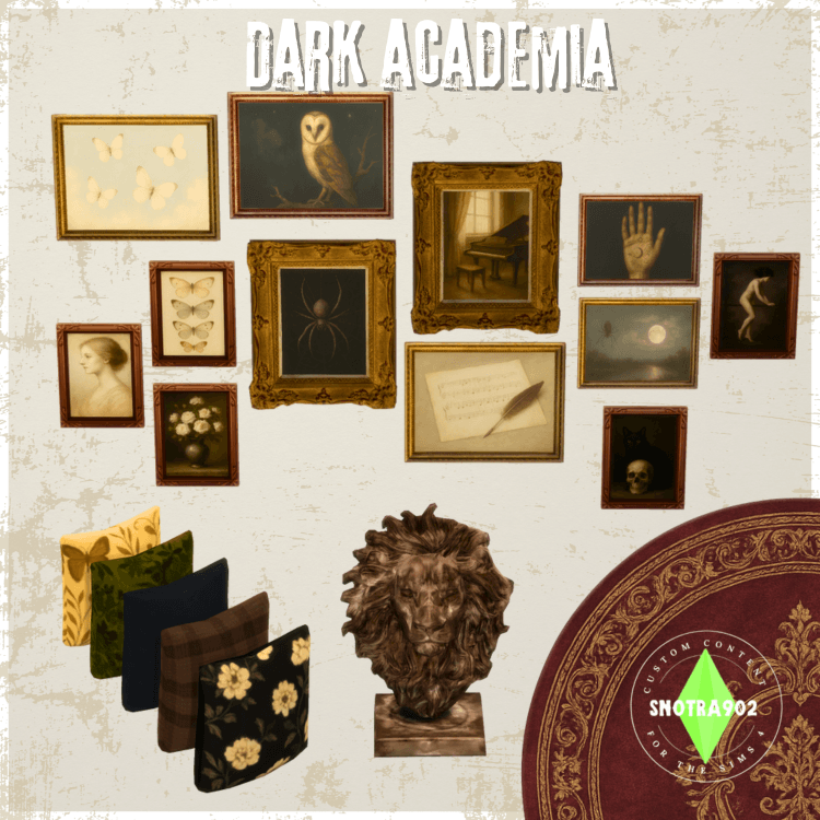 Dark Academia mod for The Sims 4 