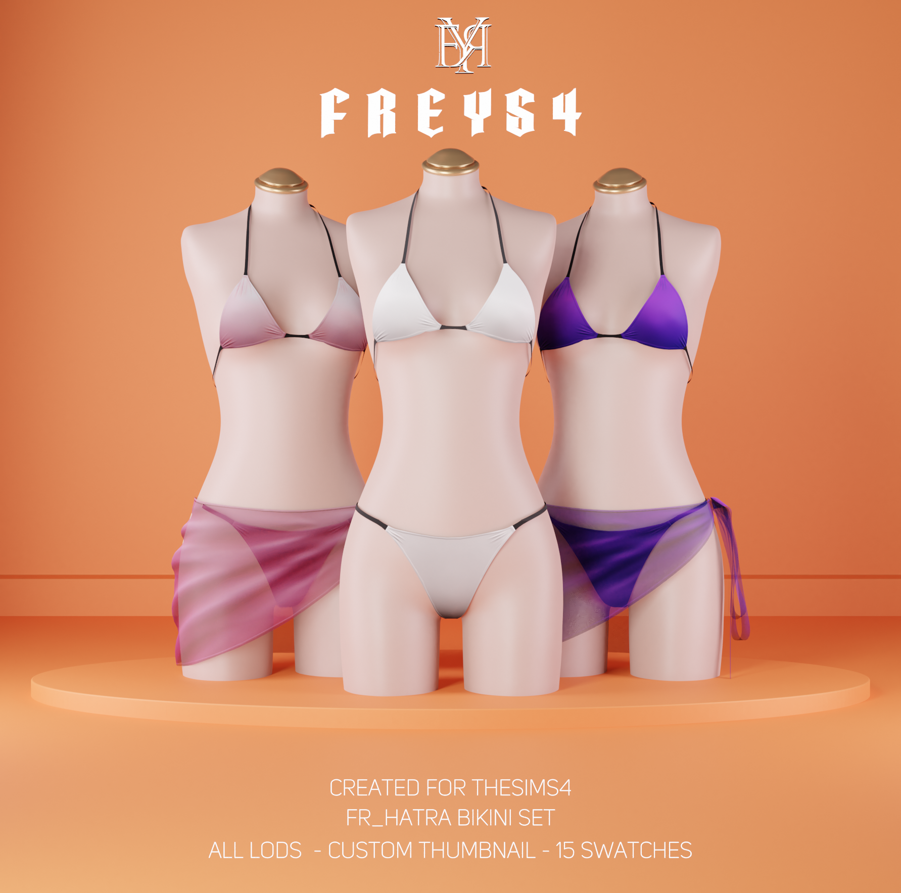 FR_Hatra Bikini Set mod for The Sims 4 
