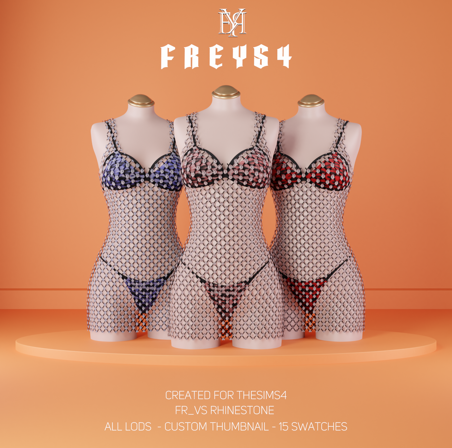 FR_Stone Fishnet Set mod for The Sims 4 