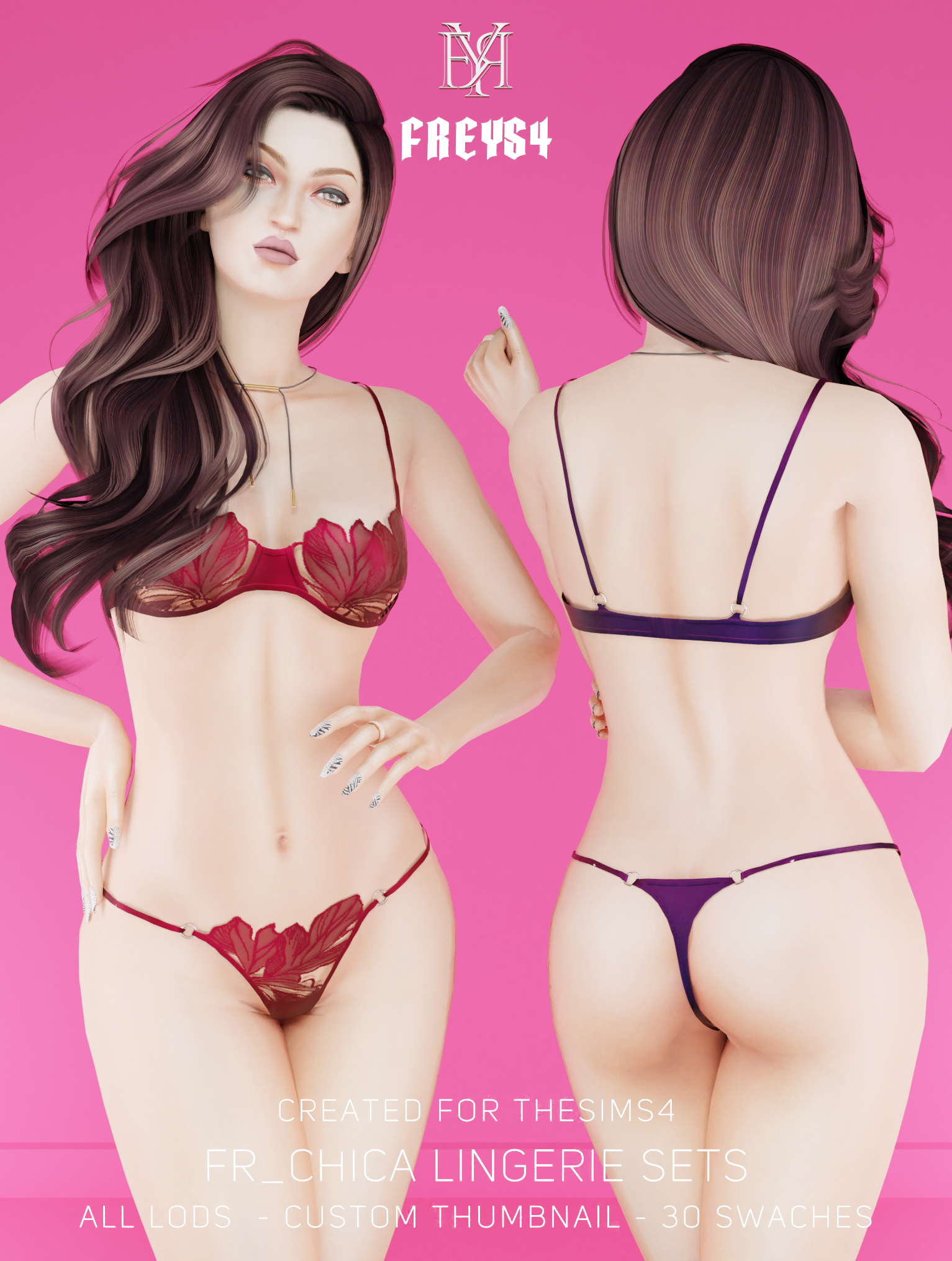 FR_Chica Lingerie Sets mod for The Sims 4 