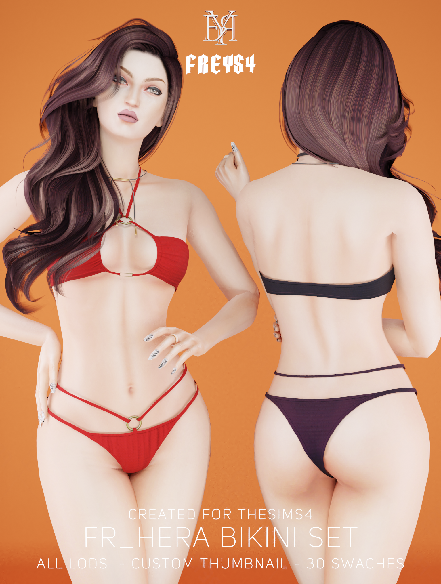 FR_Hera Bikini Set mod for The Sims 4 