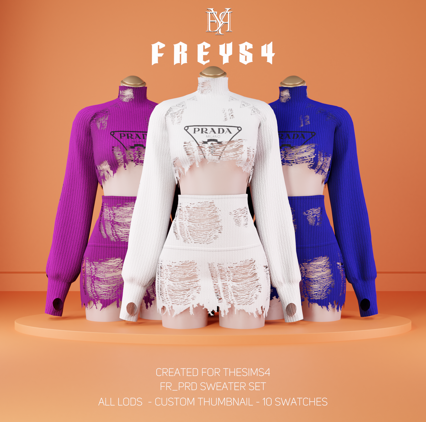 FR_PRD Sweater Set mod for The Sims 4 