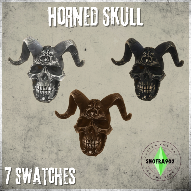 Horned Skull mod for The Sims 4 