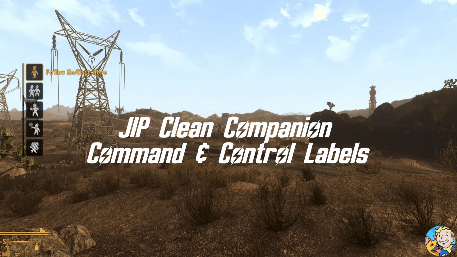 JIP Clean Companions Command and Control Labels mod for Fallout: New Vegas