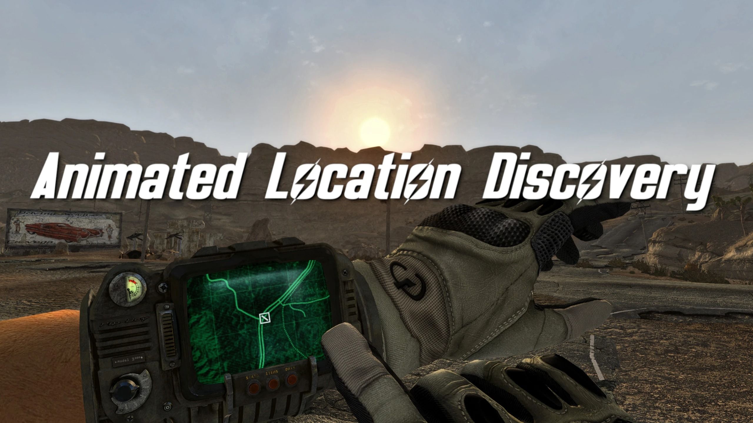 Animated Location Discovery mod for Fallout: New Vegas