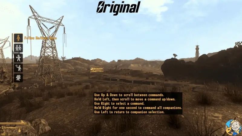 JIP Clean Companions Command and Control Labels mod for Fallout: New Vegas