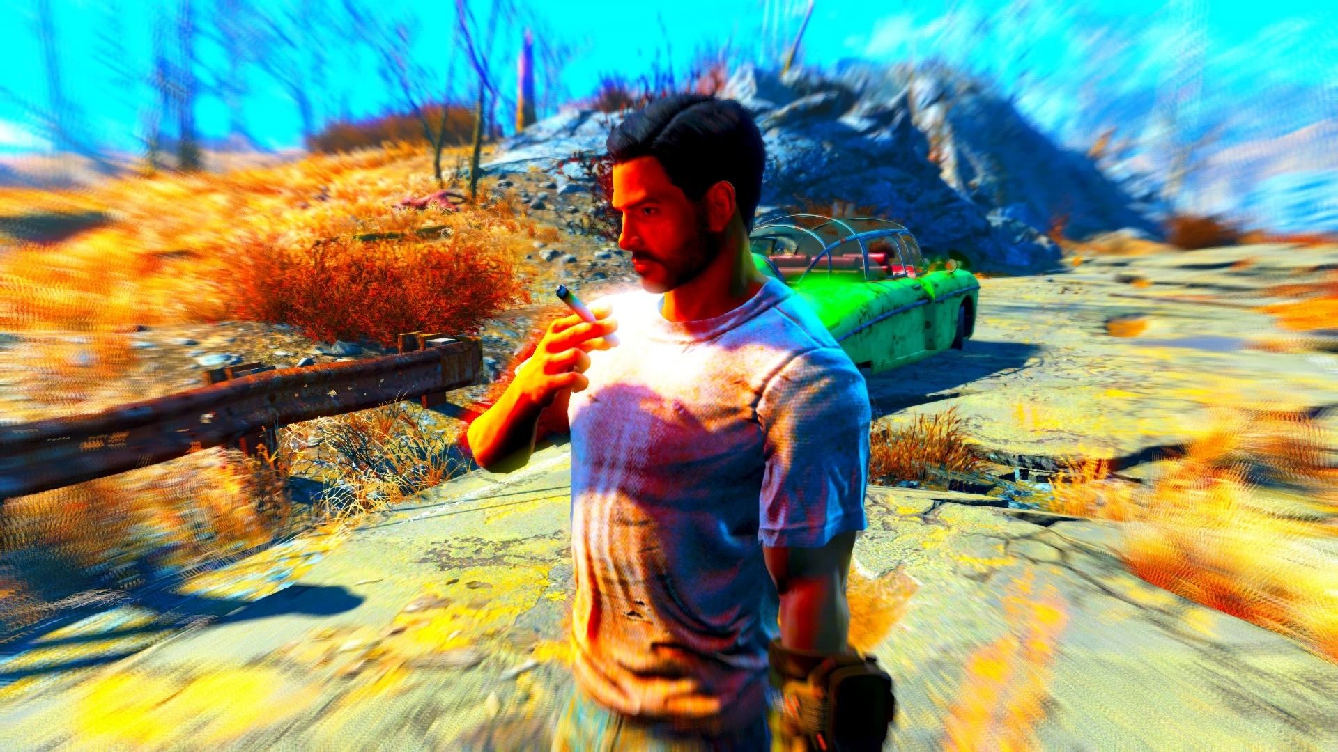 Smokeable Cigars - Cigarettes - Joints - With HardCore Auto Save mod for Fallout 4