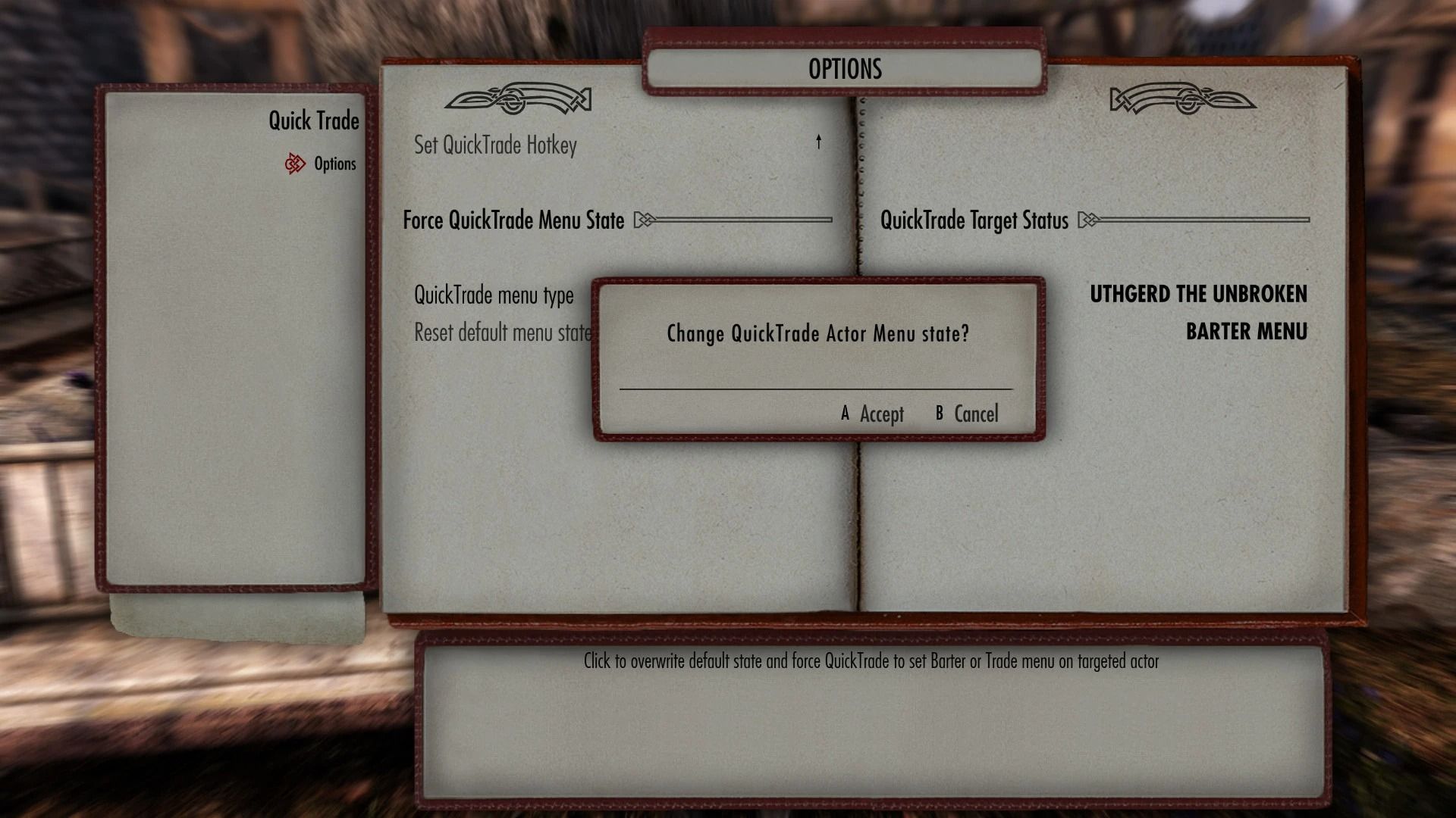 Skyrim QuickTrade mod for The Elder Scrolls V: Skyrim Special Edition