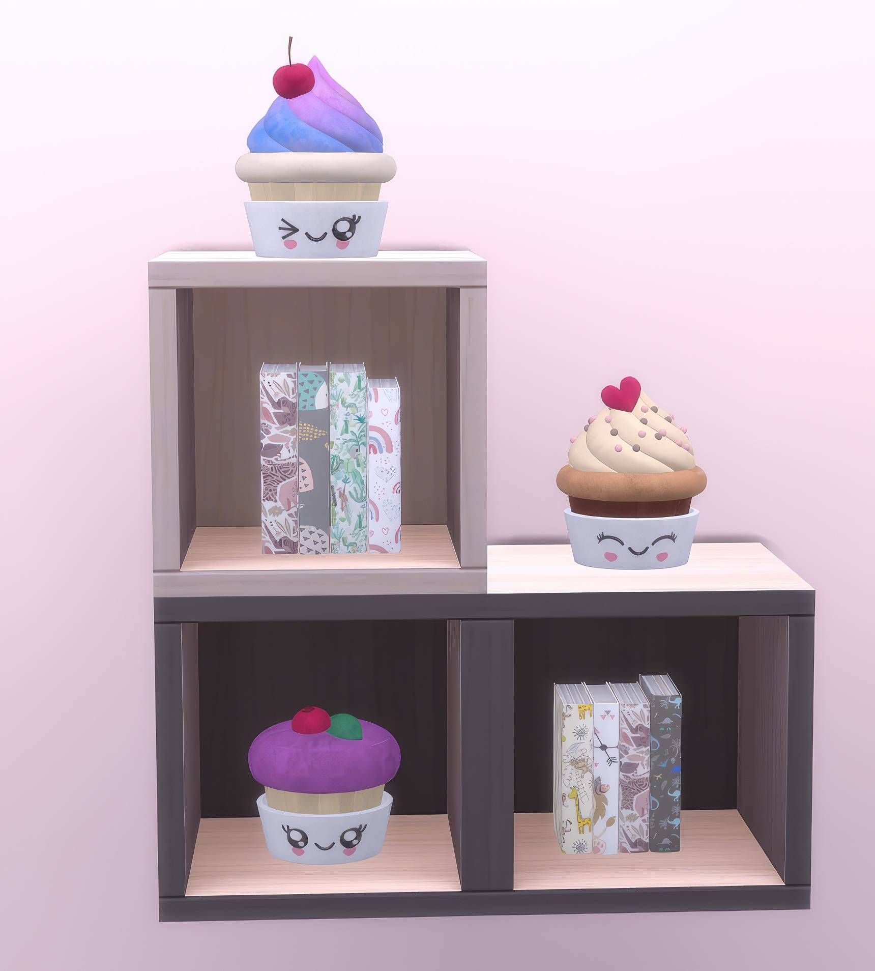 Kids Cupcake plush toys - set mod for The Sims 4 