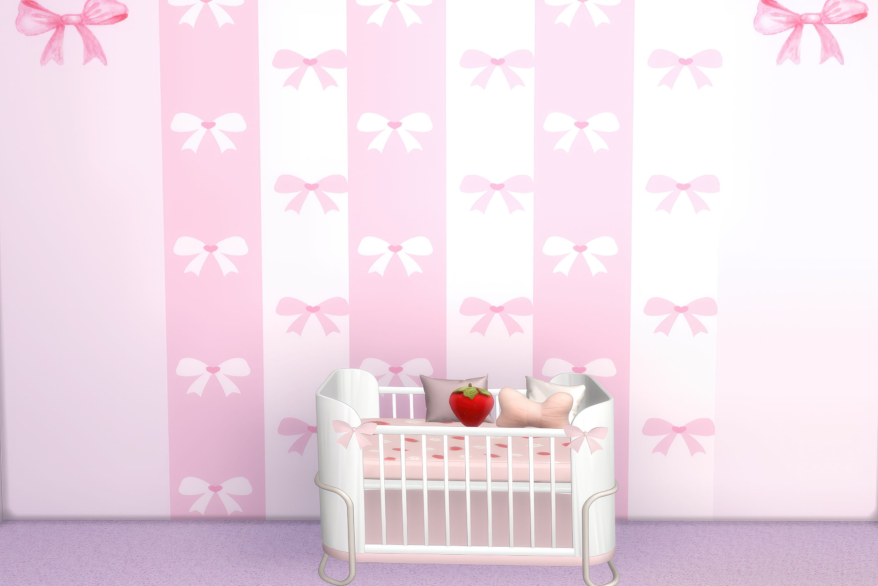 Kids ribbon wallpaper mod for The Sims 4 