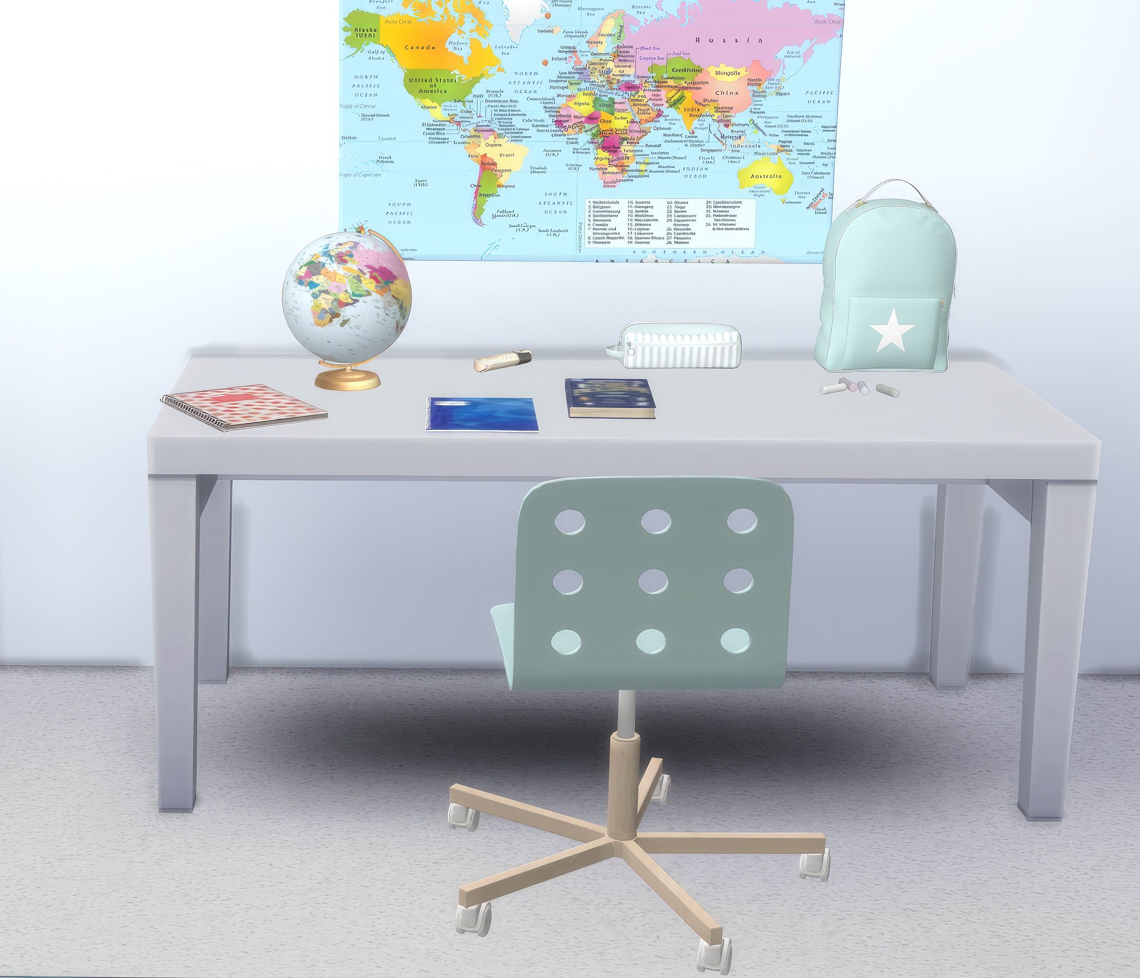 Back to school set mod for The Sims 4 