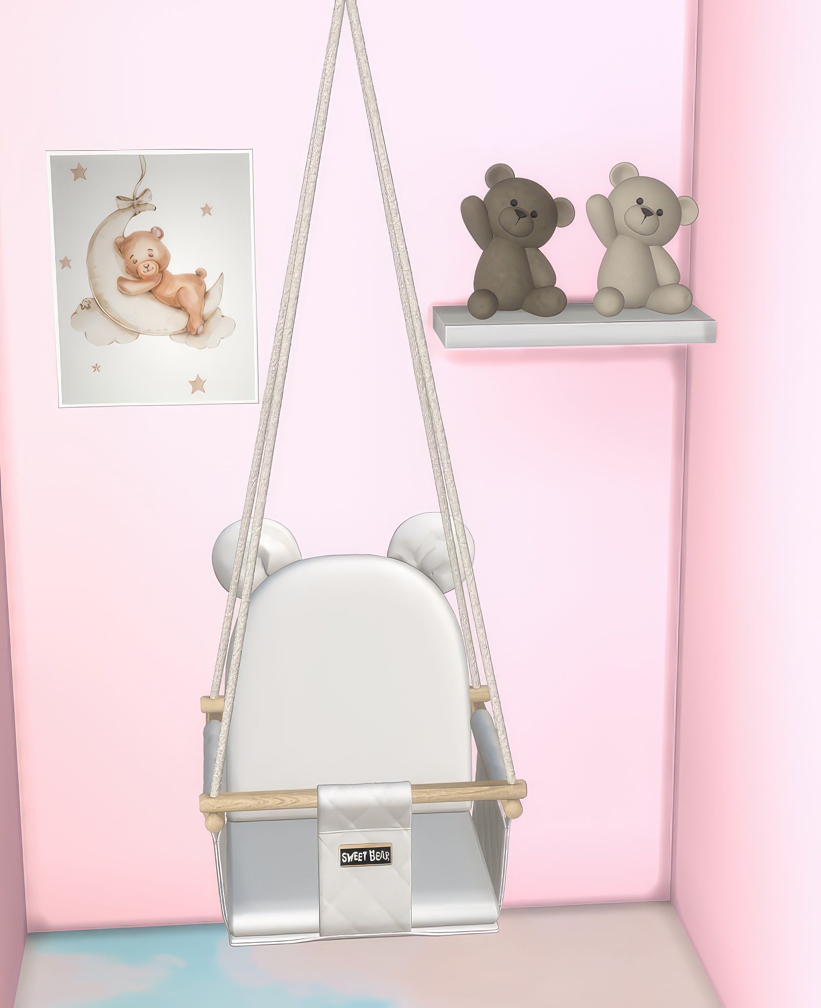 Toddler Teddy hanging chair mod for The Sims 4 