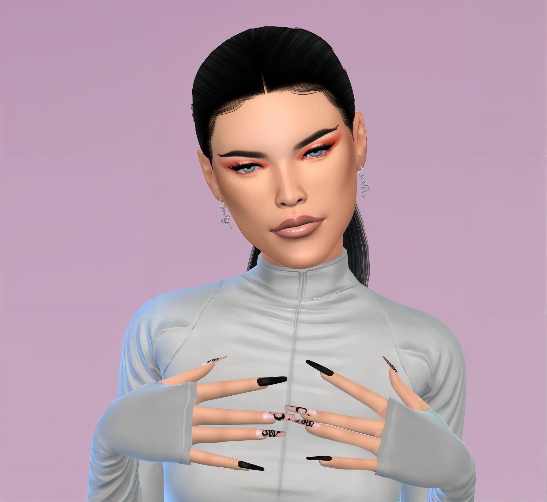 Goth nails set 54 mod for The Sims 4 