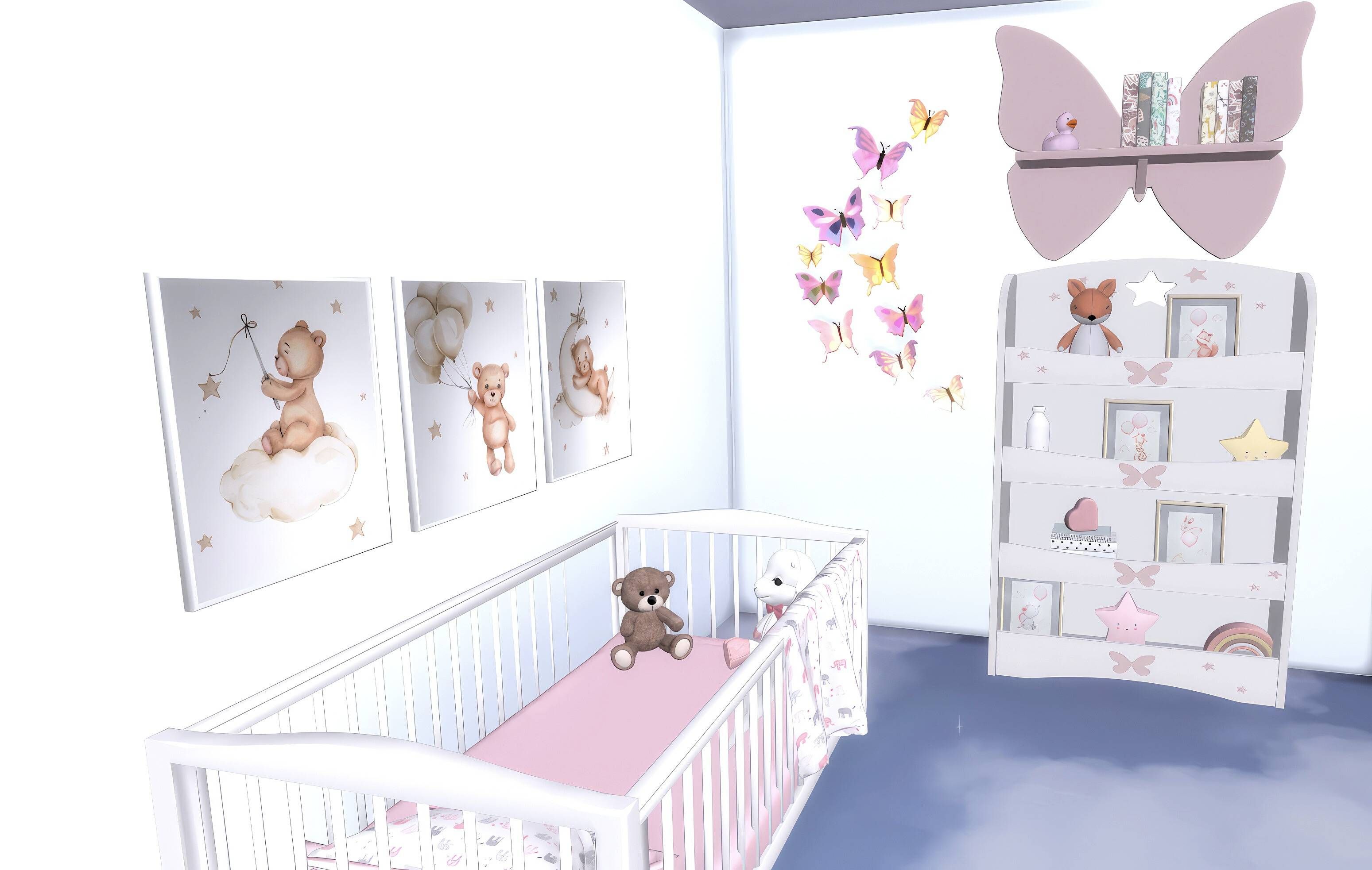 Kids butterfly set mod for The Sims 4 