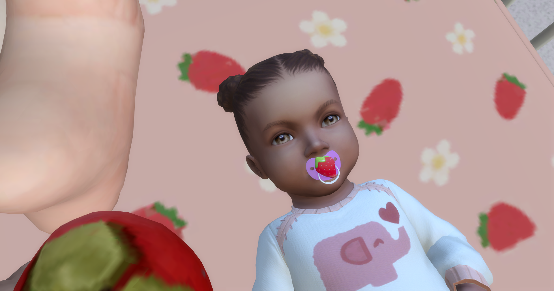 Nomi Strawberry pacifier  mod for The Sims 4 