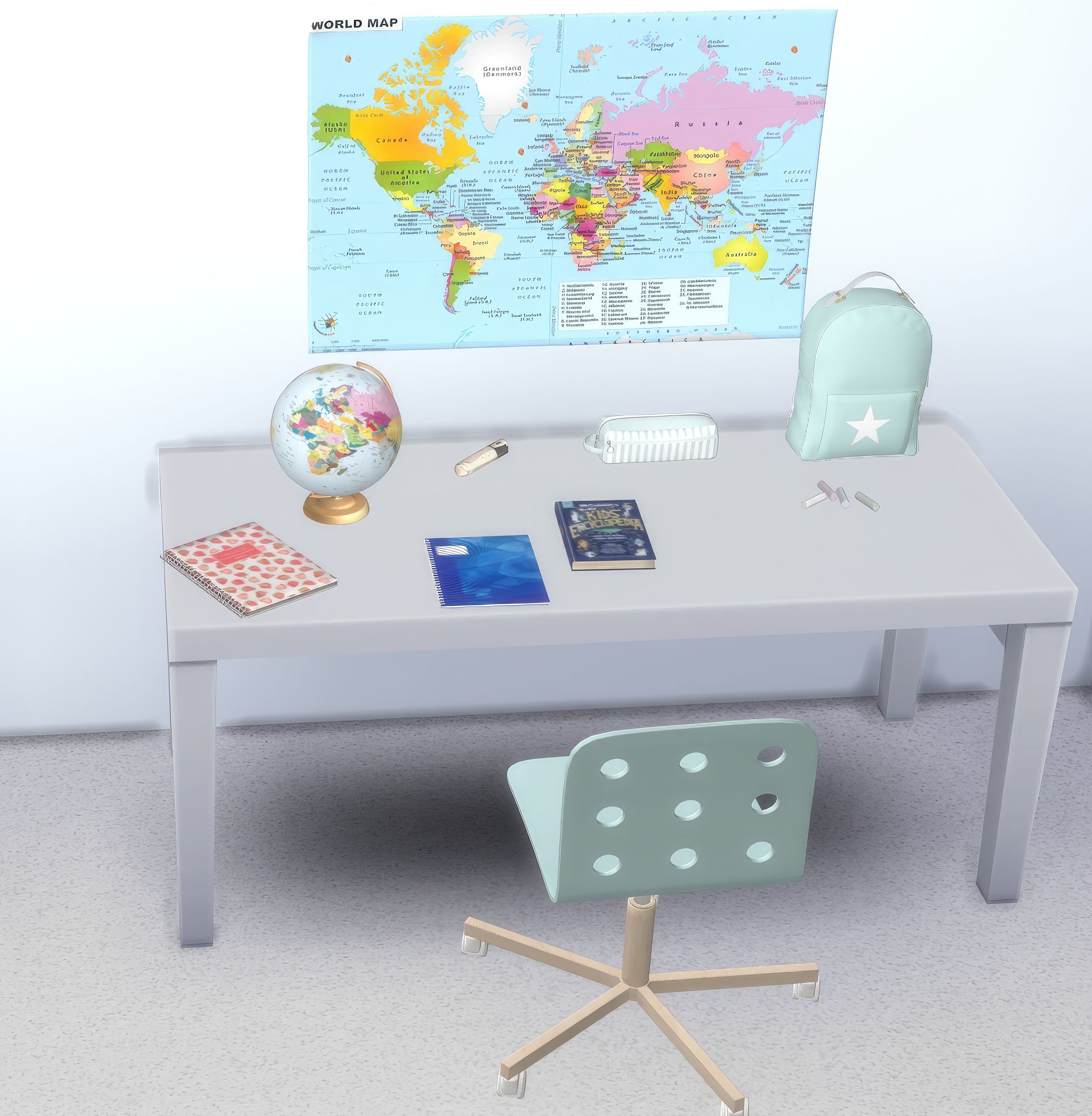 Back to school set mod for The Sims 4 