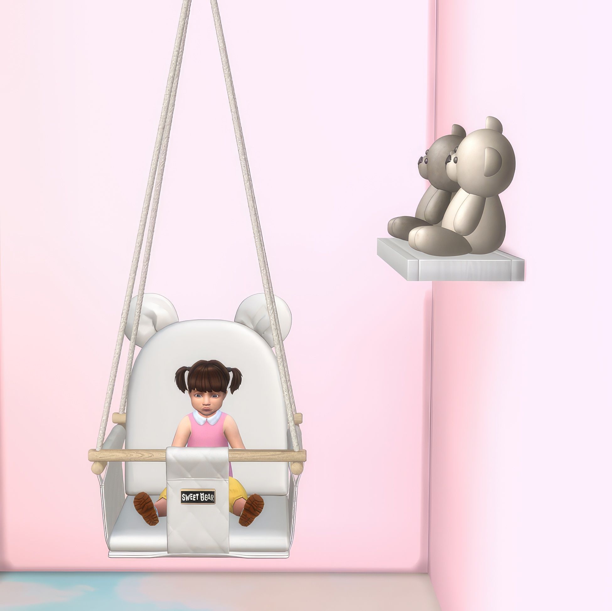 Toddler Teddy hanging chair mod for The Sims 4 