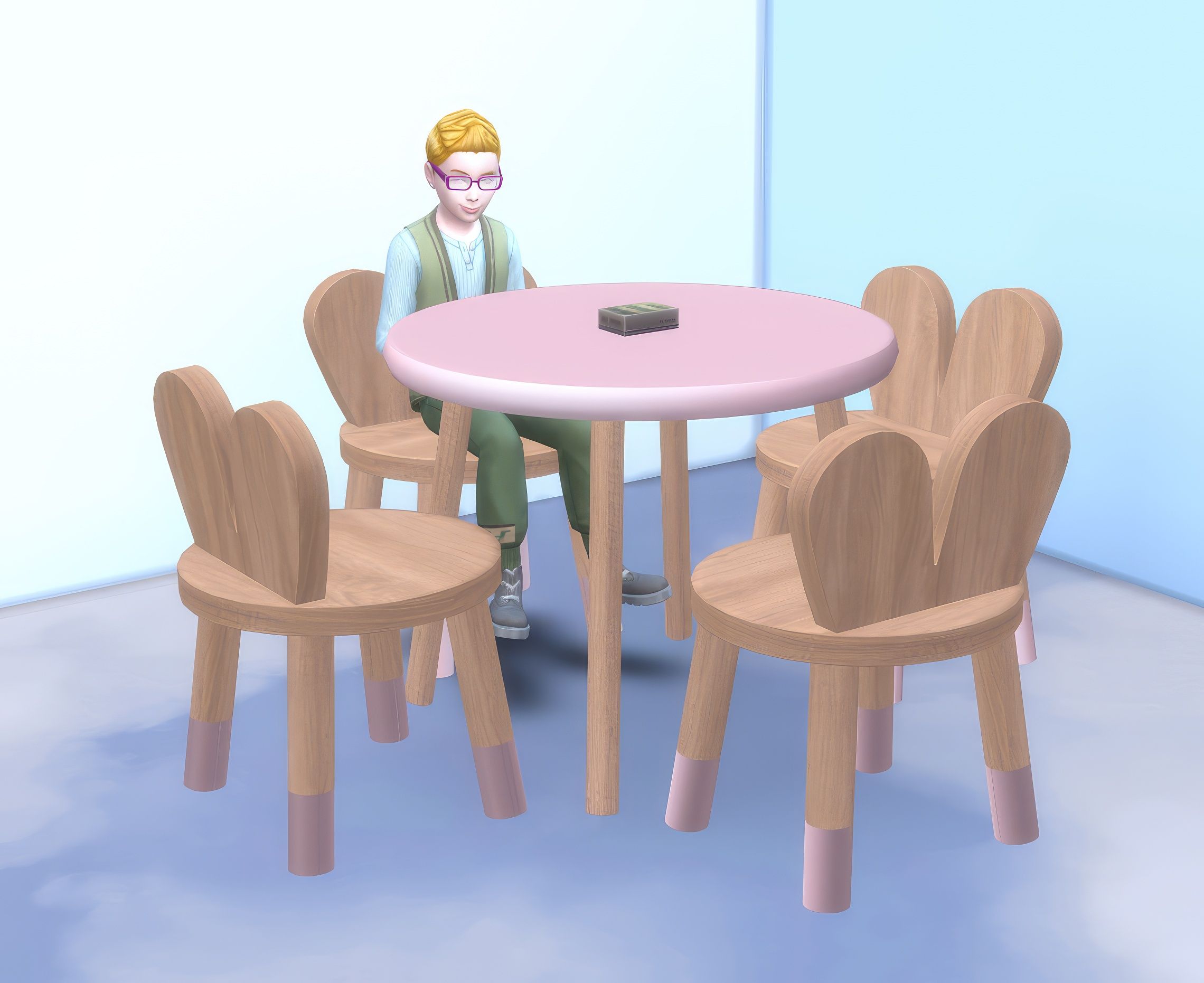 Bunny game board set mod for The Sims 4 