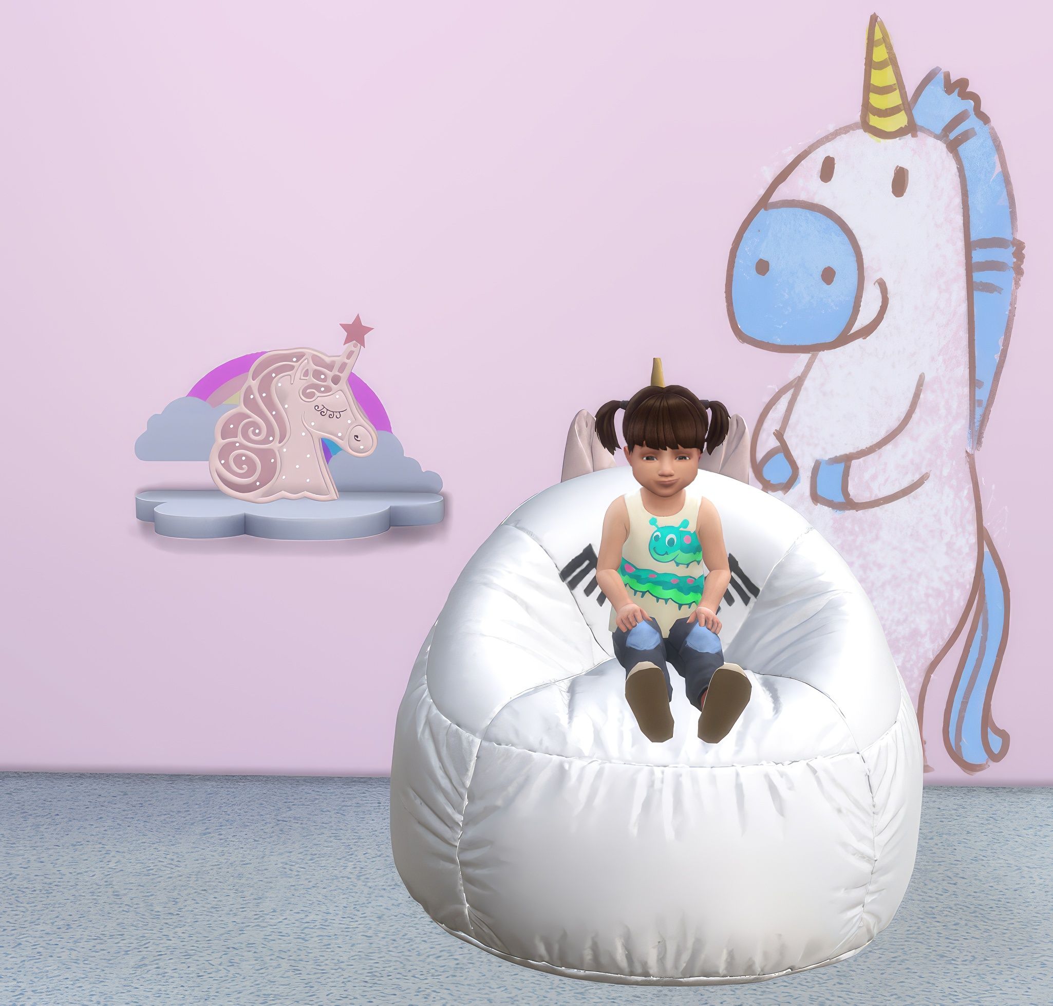 Kids unicorn set 1 mod for The Sims 4 