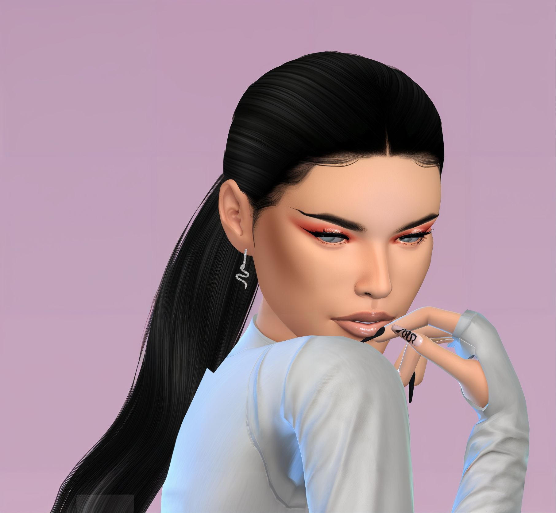Goth nails set 54 mod for The Sims 4 