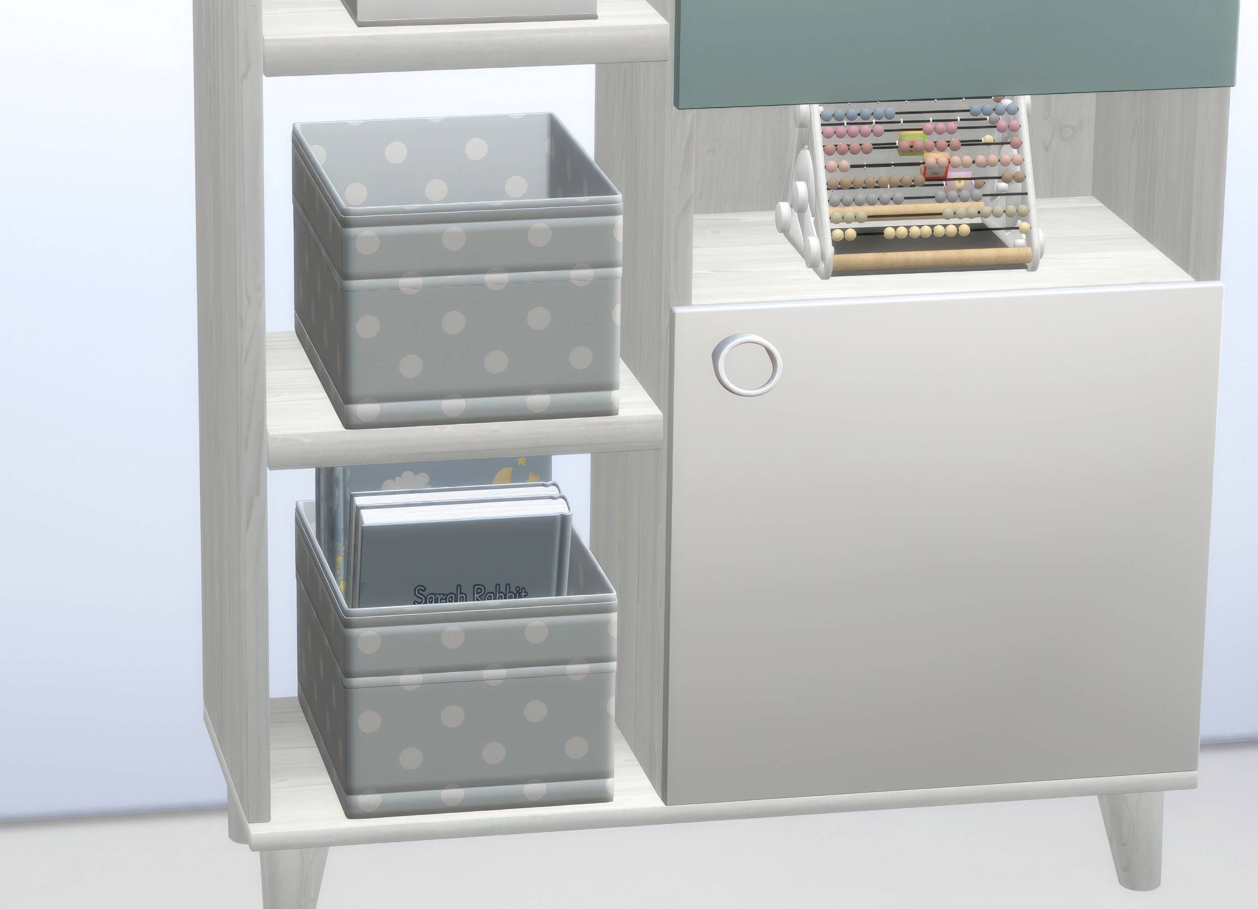 Kids book baskets set mod for The Sims 4 