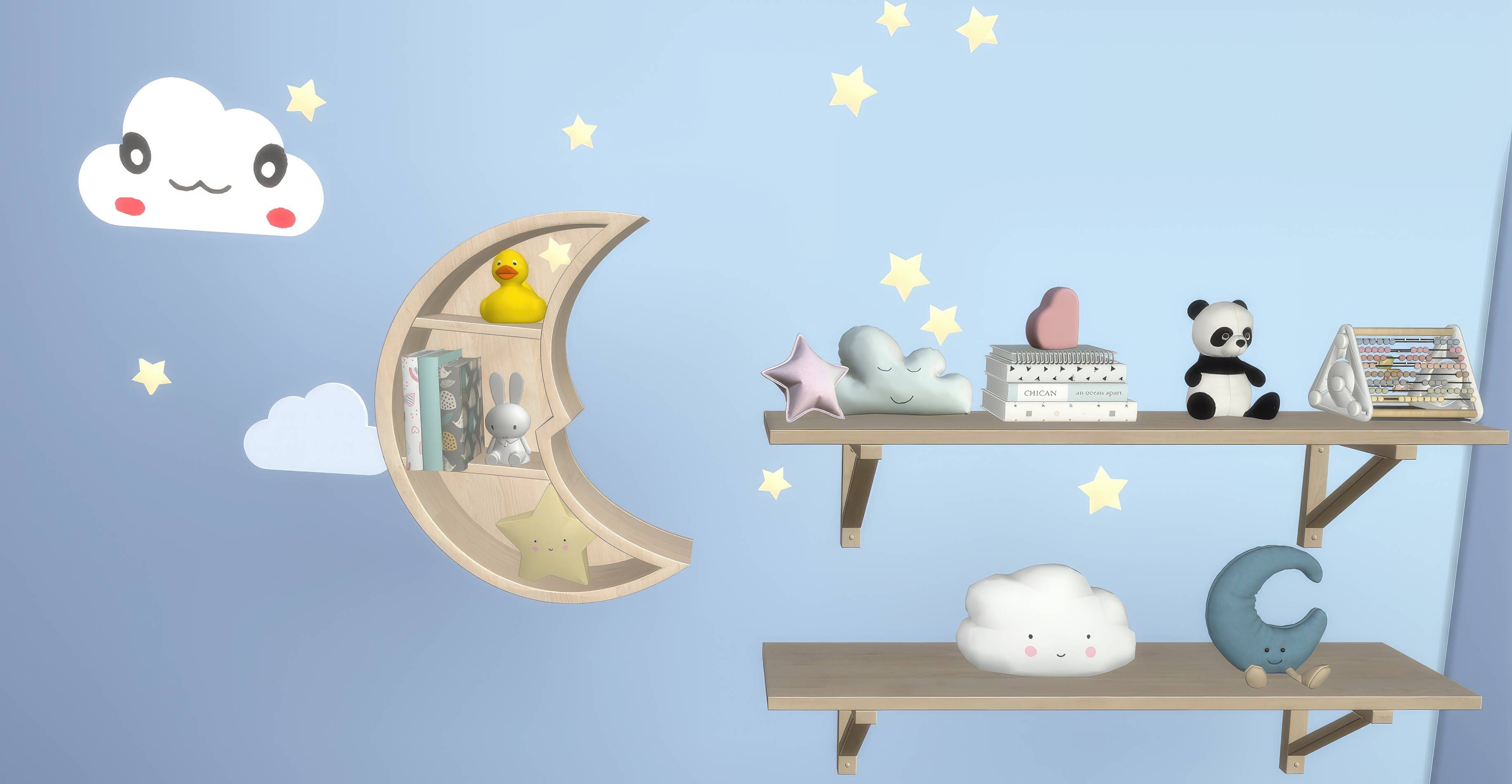 Nomi wall deco set mod for The Sims 4 