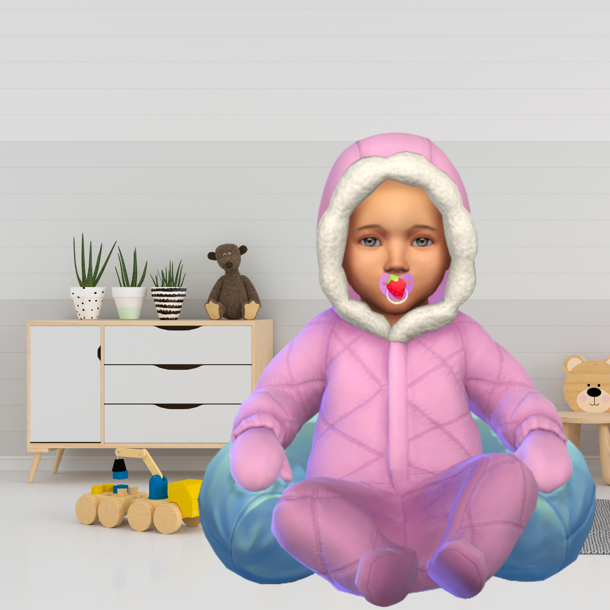 Nomi Strawberry pacifier  mod for The Sims 4 