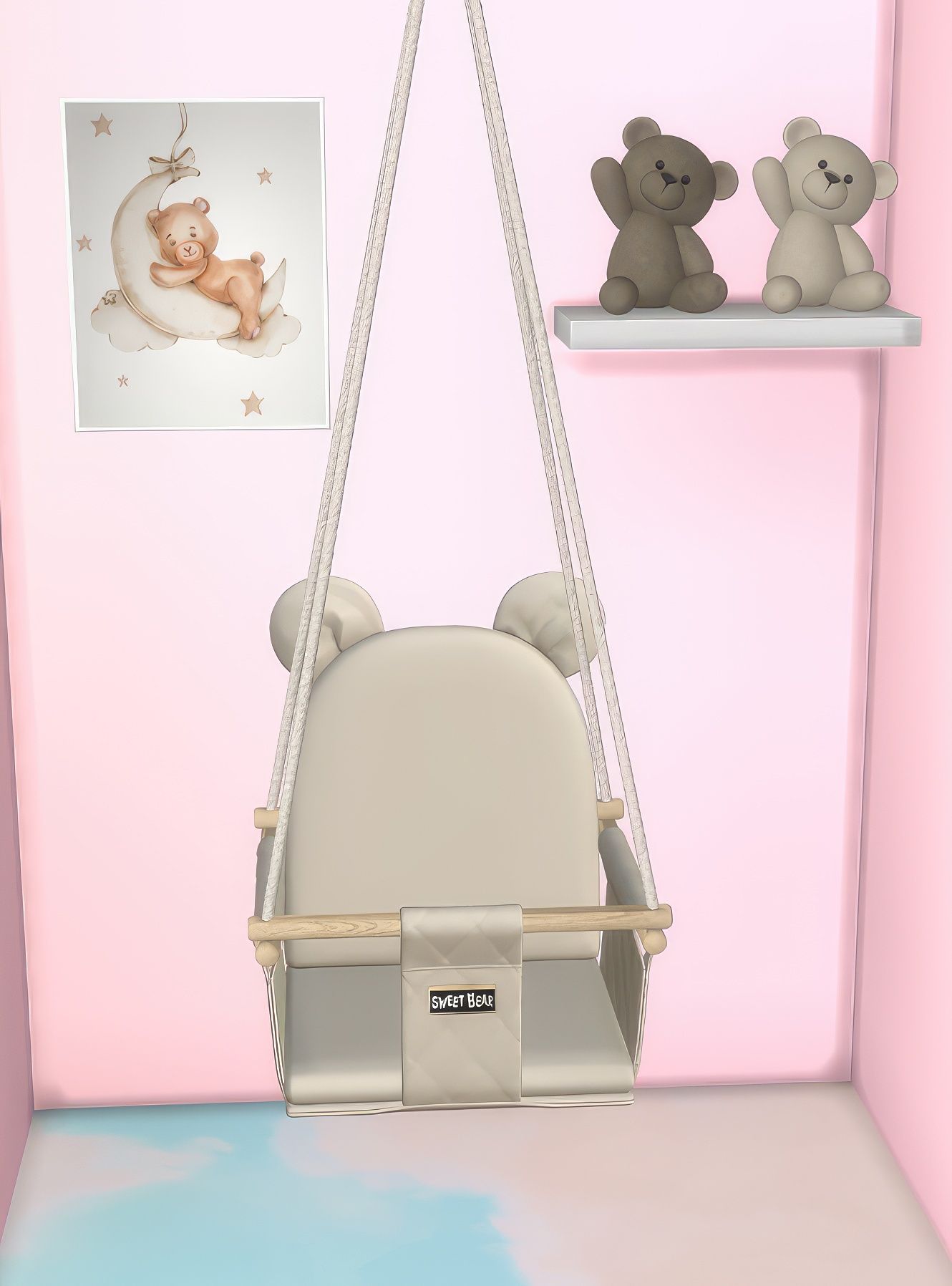 Toddler Teddy hanging chair mod for The Sims 4 