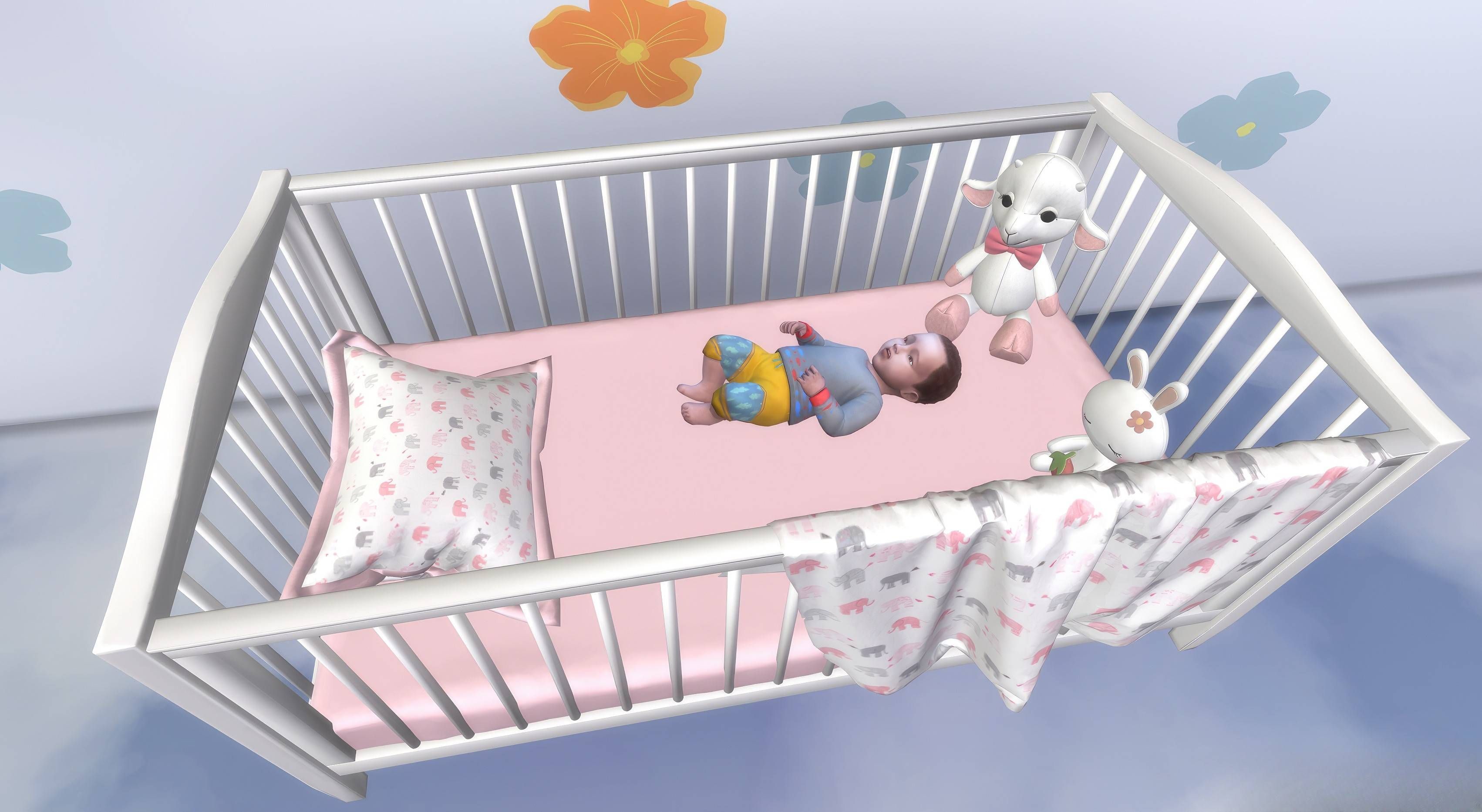 Baby crib set 1 mod for The Sims 4 