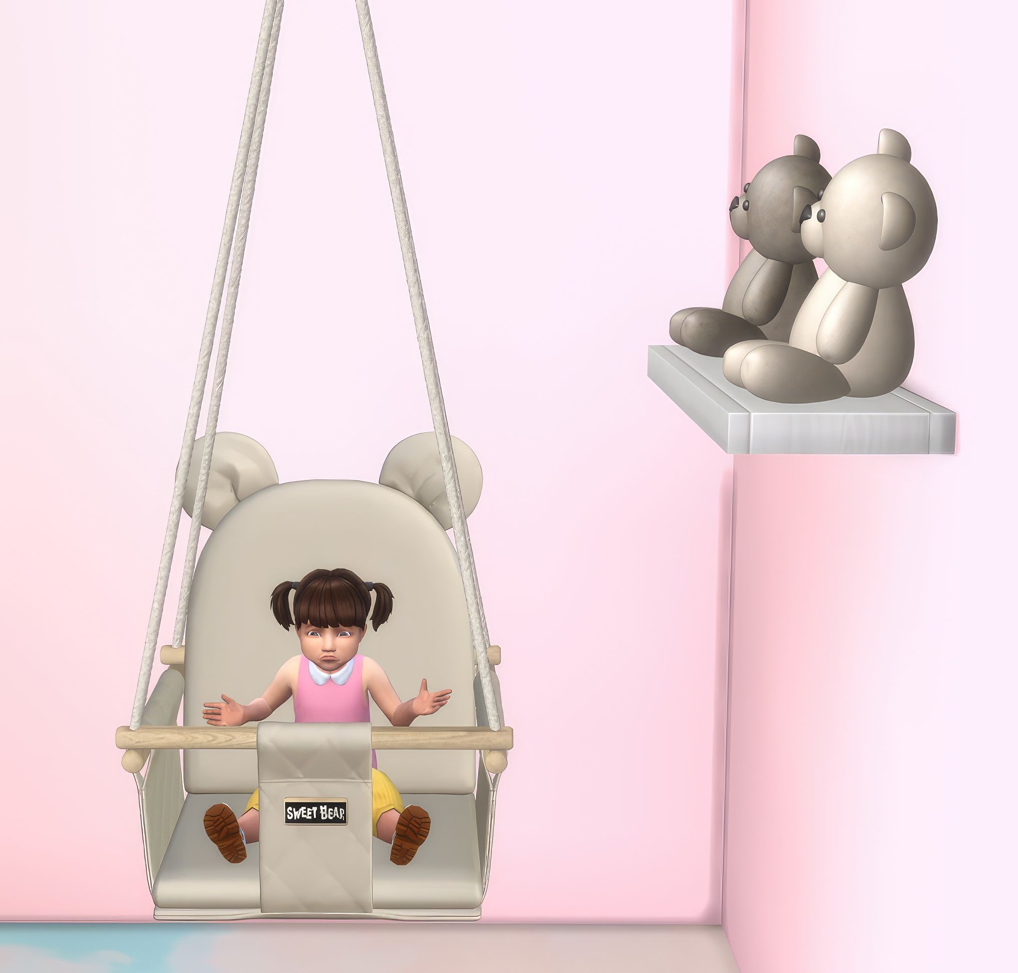 Toddler Teddy hanging chair mod for The Sims 4 