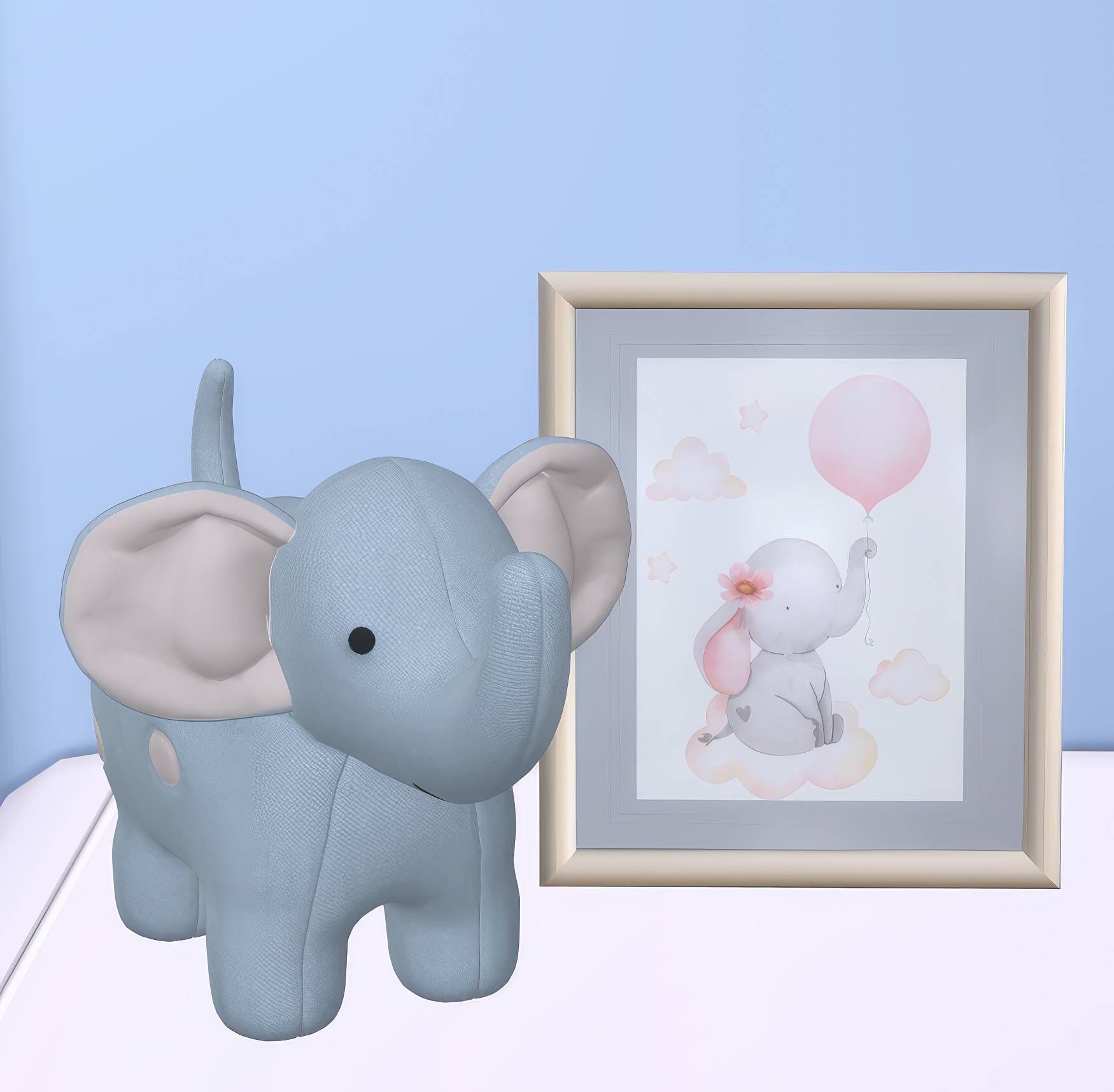 Baby girl nursery framed prints mod for The Sims 4 