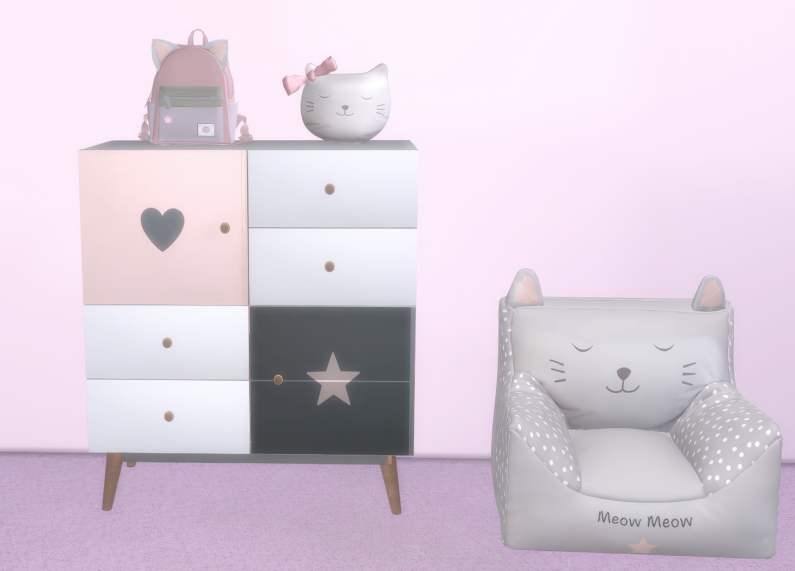 Kids kitty set 2 mod for The Sims 4 
