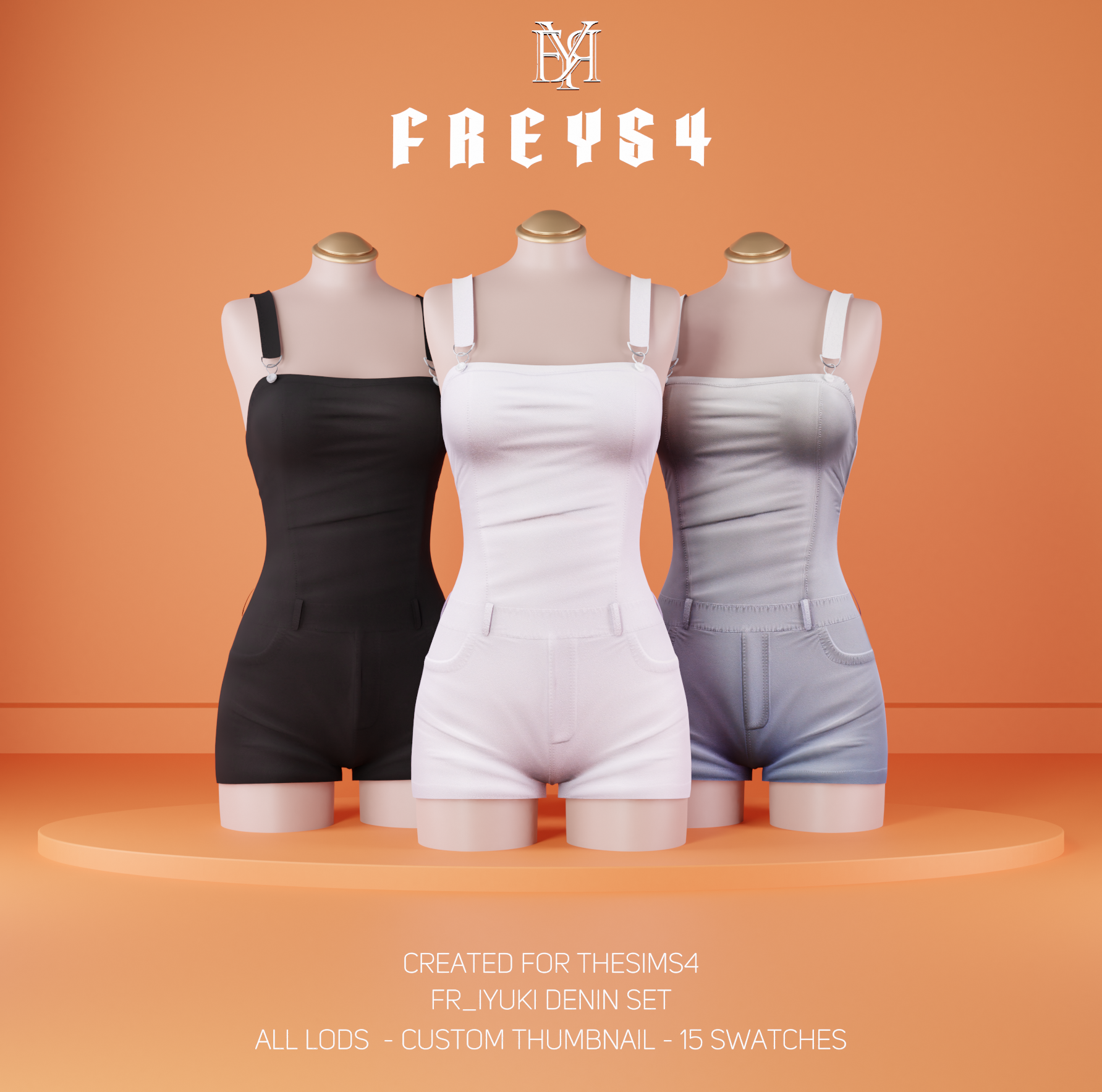 FR_Iyuki Denin Set mod for The Sims 4 